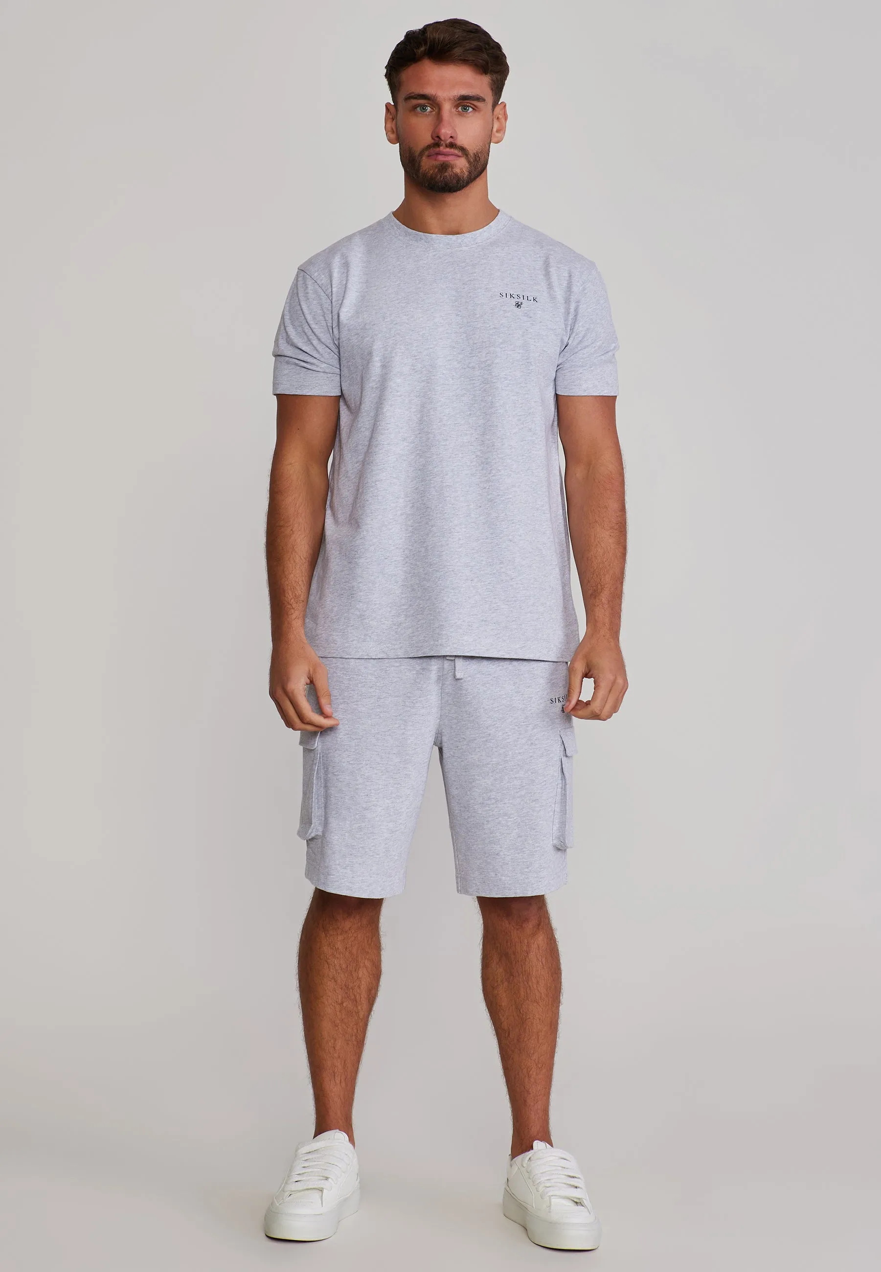 Grey Marl T-Shirt and Shorts Set sold by Siksilk