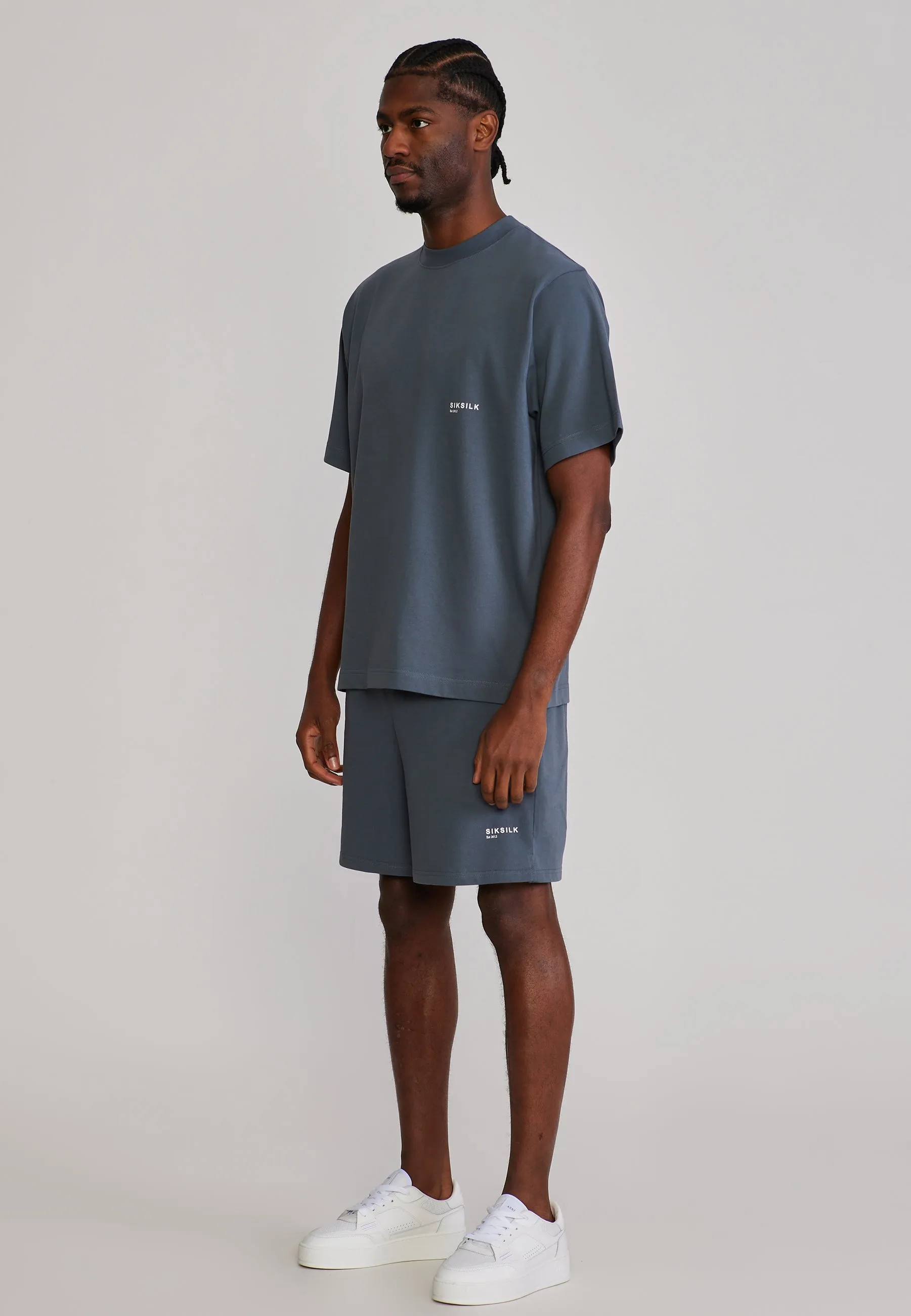 Grey T-Shirt and Shorts Set sold by Siksilk product image thumbnail 4