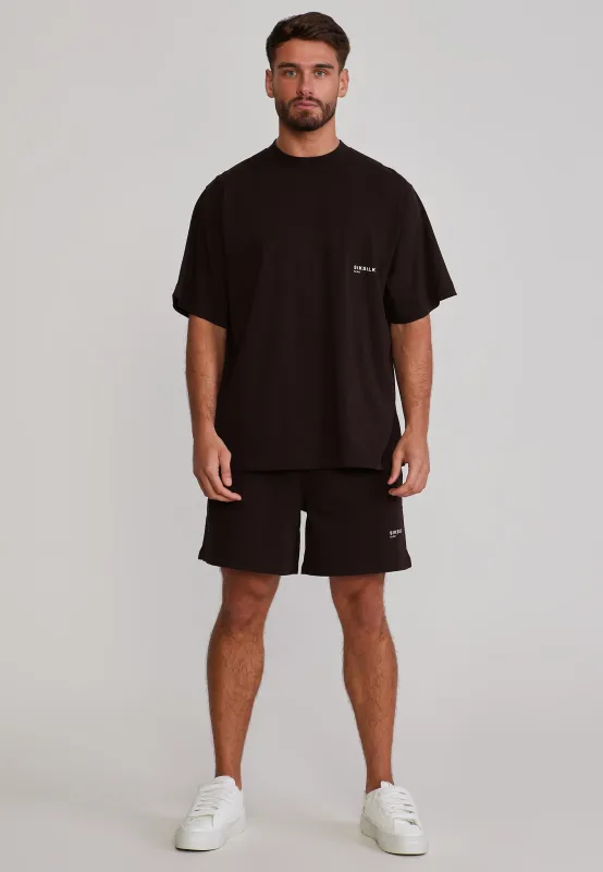 Brown T-Shirt and Shorts Set made by Siksilk