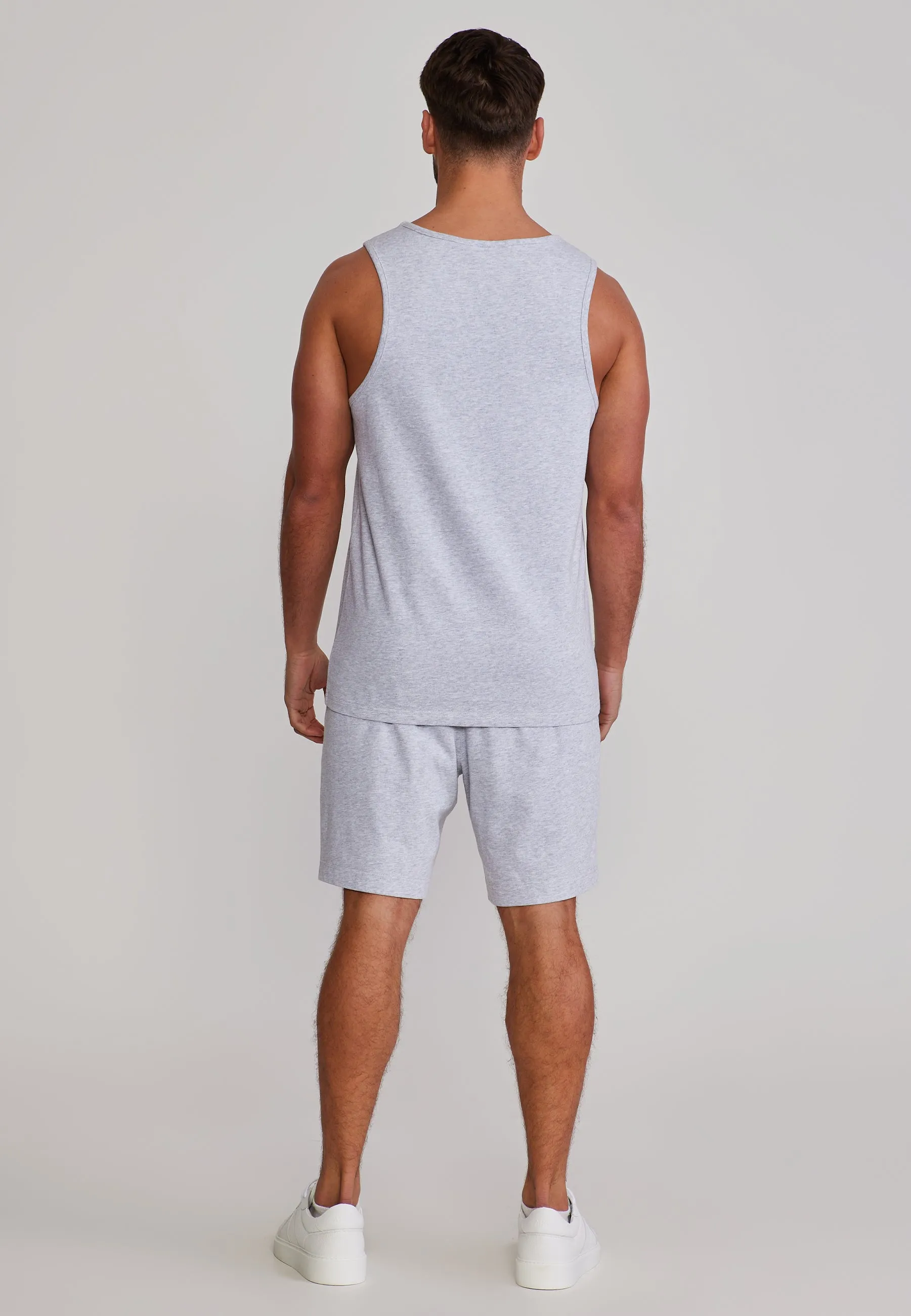 Grey Marl Vest and Shorts Set sold by Siksilk product image thumbnail 5