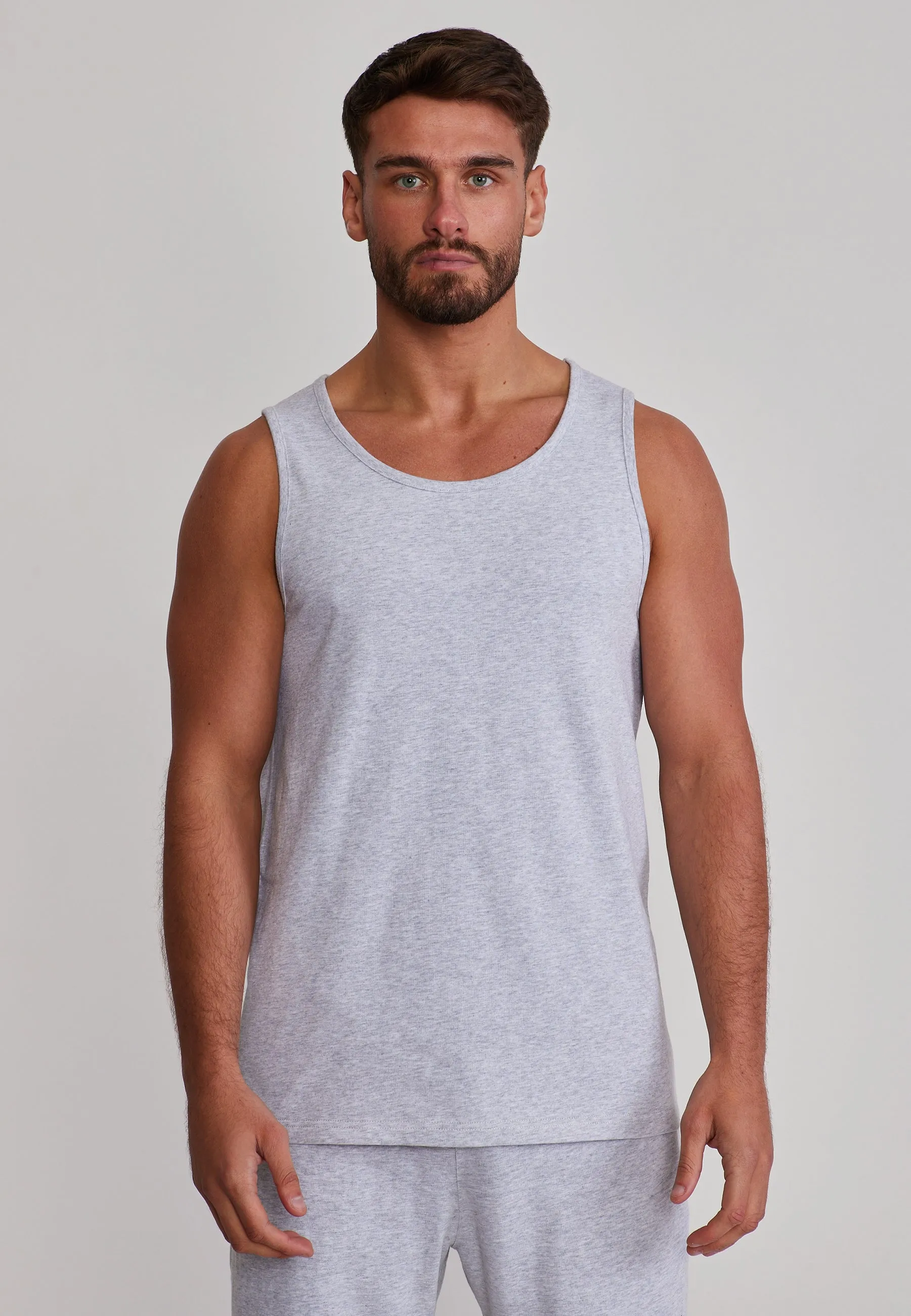 Grey Marl Vest and Shorts Set sold by Siksilk product image thumbnail 2