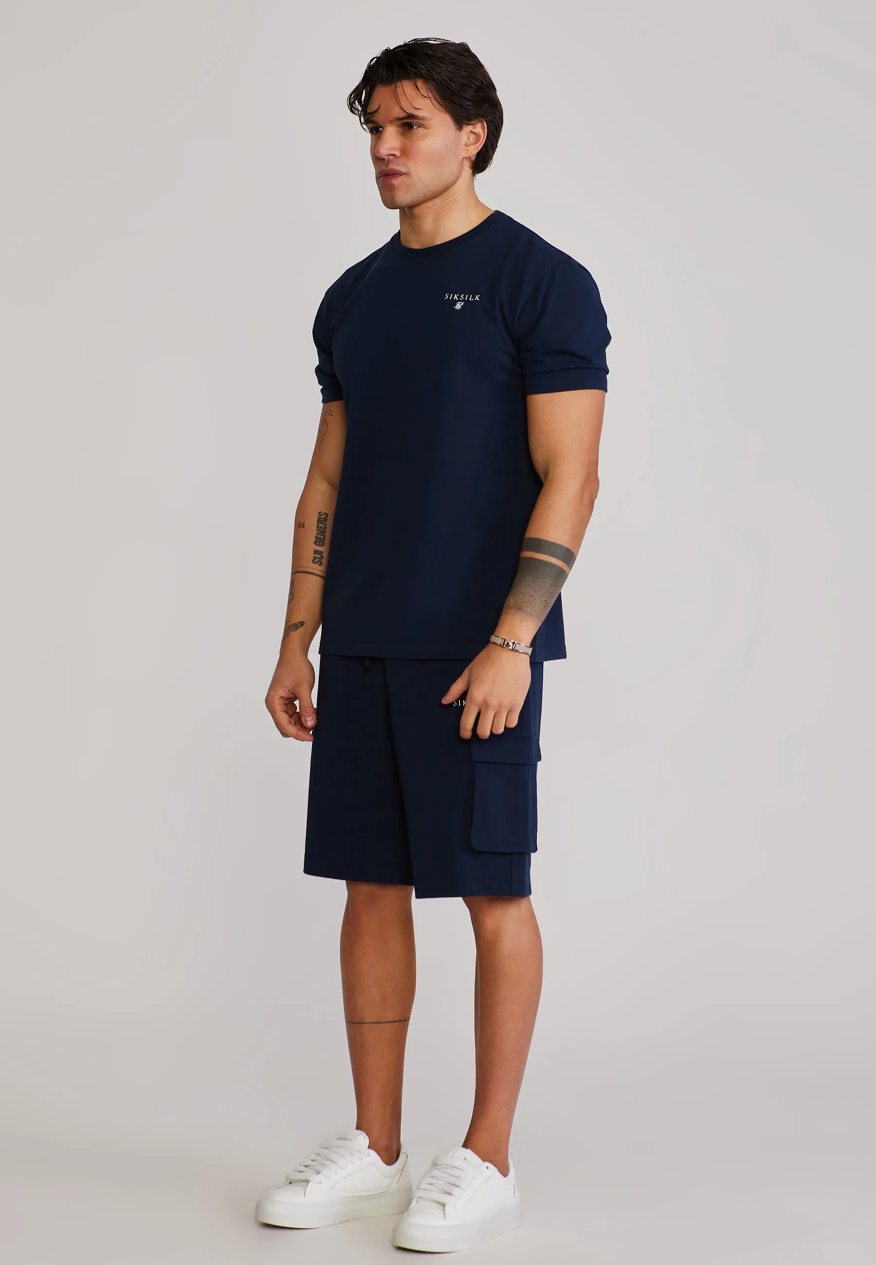 Navy T-Shirt and Shorts Set sold by Siksilk product image thumbnail 4