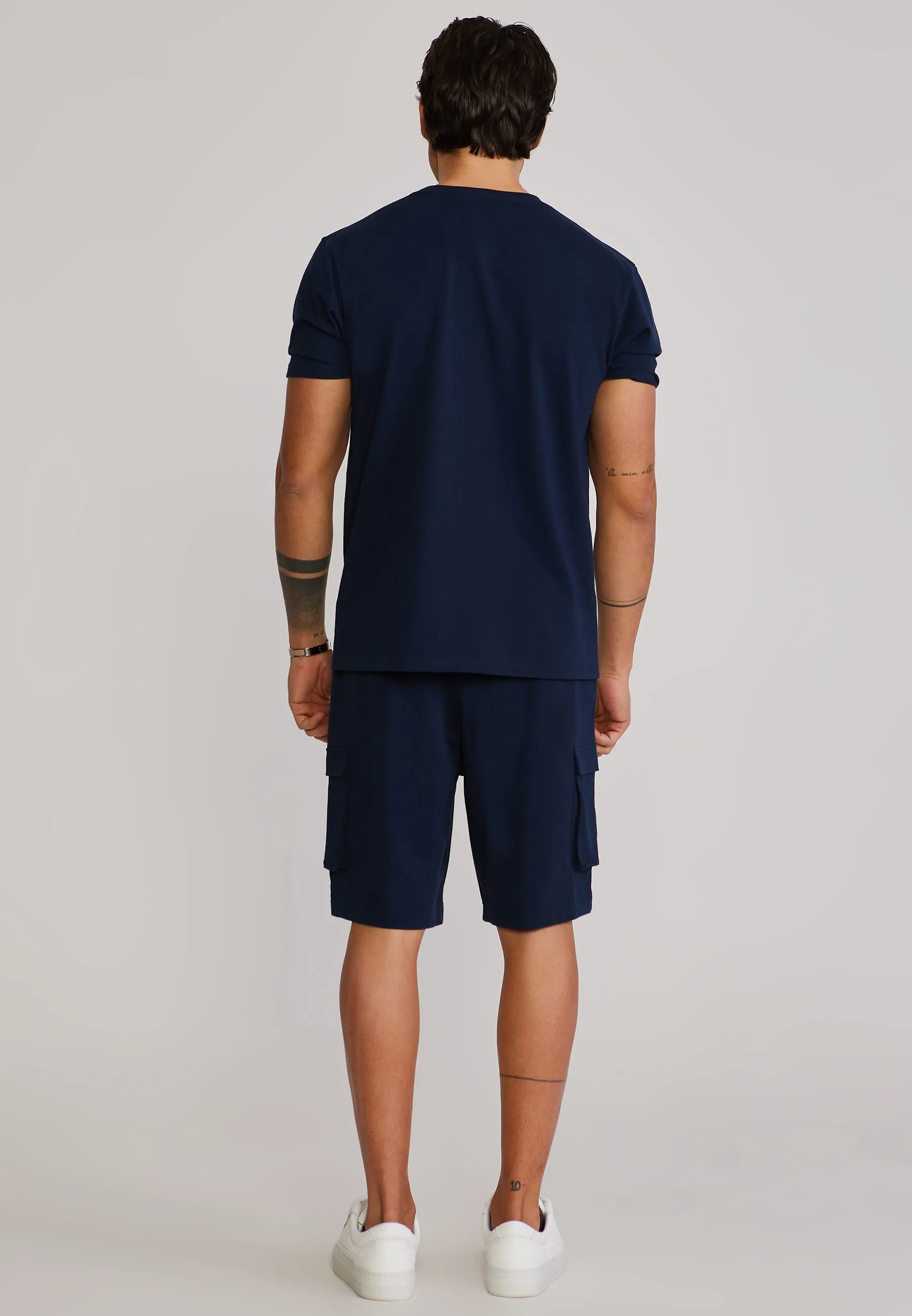 Navy T-Shirt and Shorts Set sold by Siksilk product image thumbnail 5