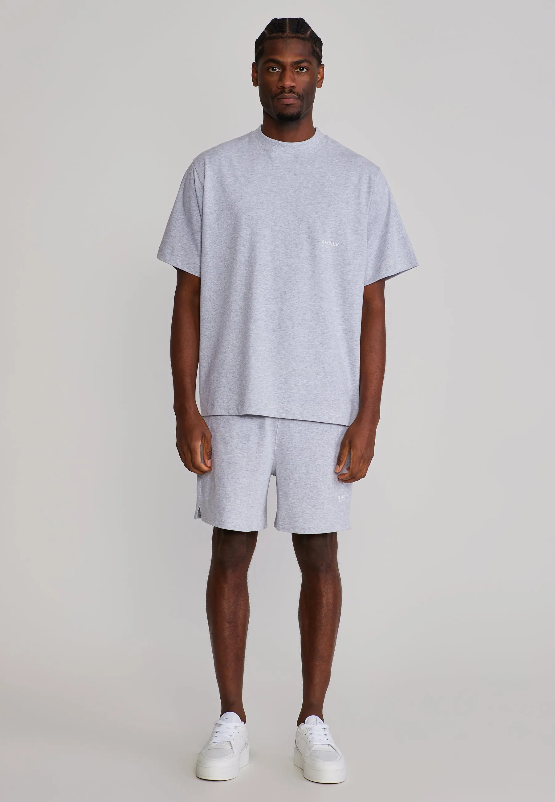 Grey Marl T-Shirt and Shorts Set sold by Siksilk