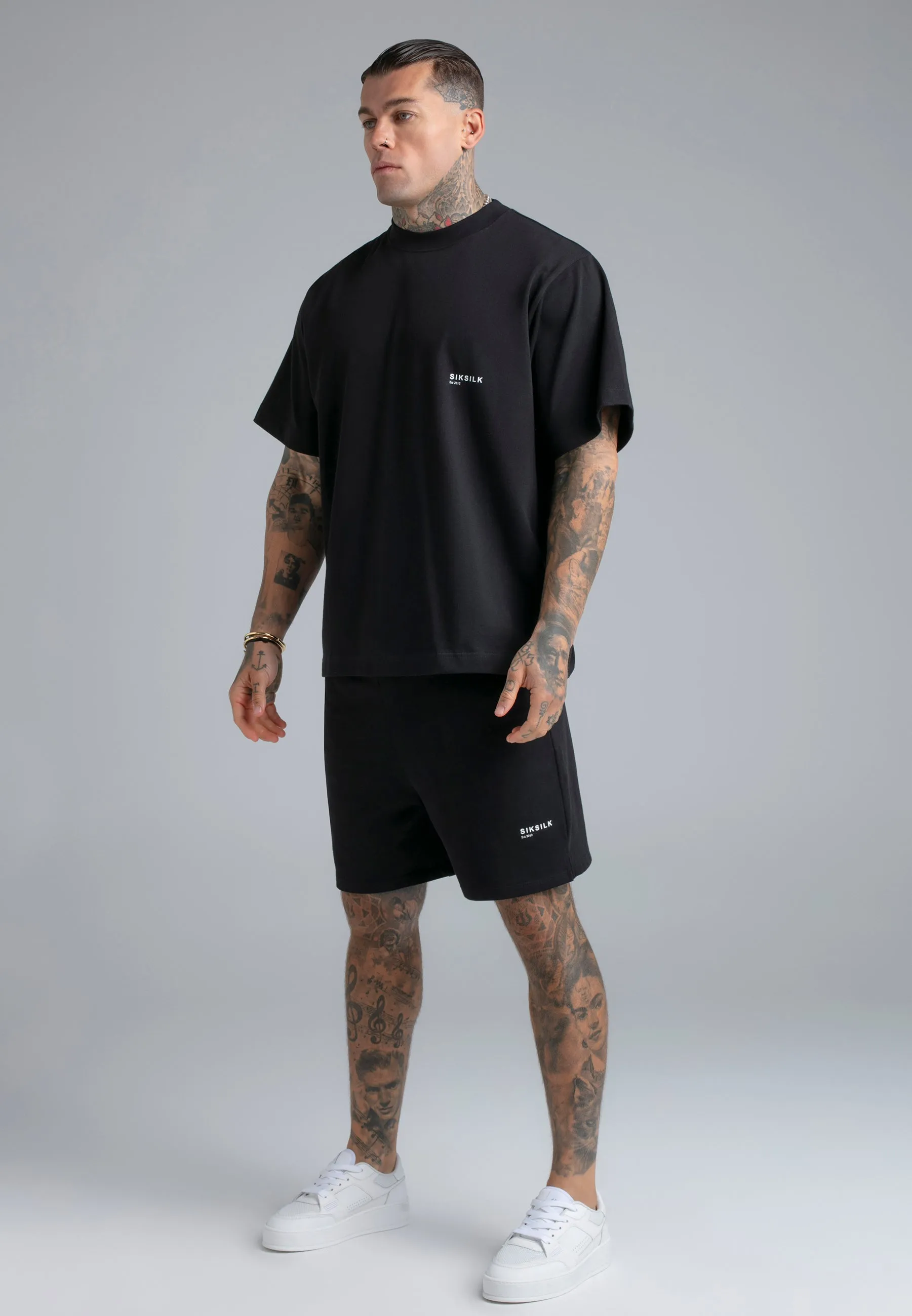 Black T-Shirt and Shorts Set sold by Siksilk product image thumbnail 4