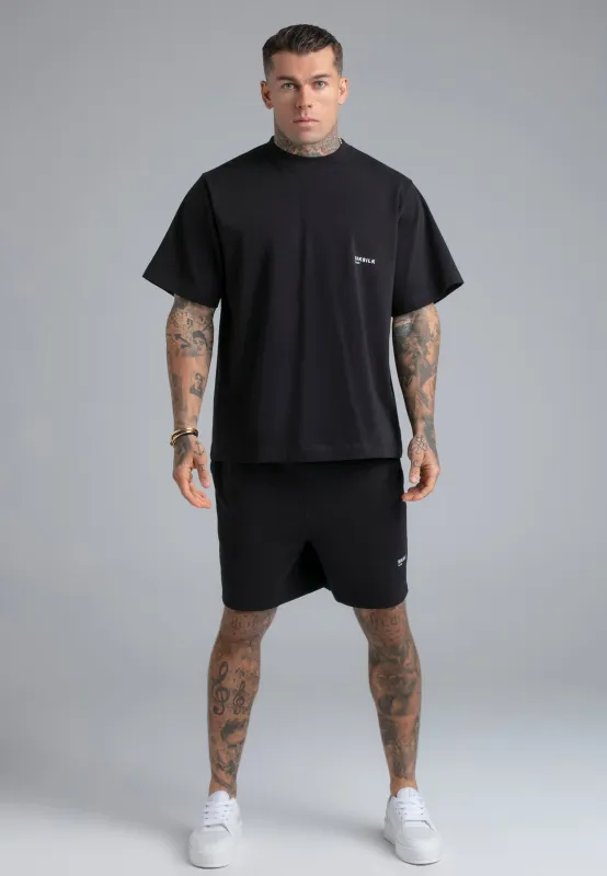 Black T-Shirt and Shorts Set made by Siksilk
