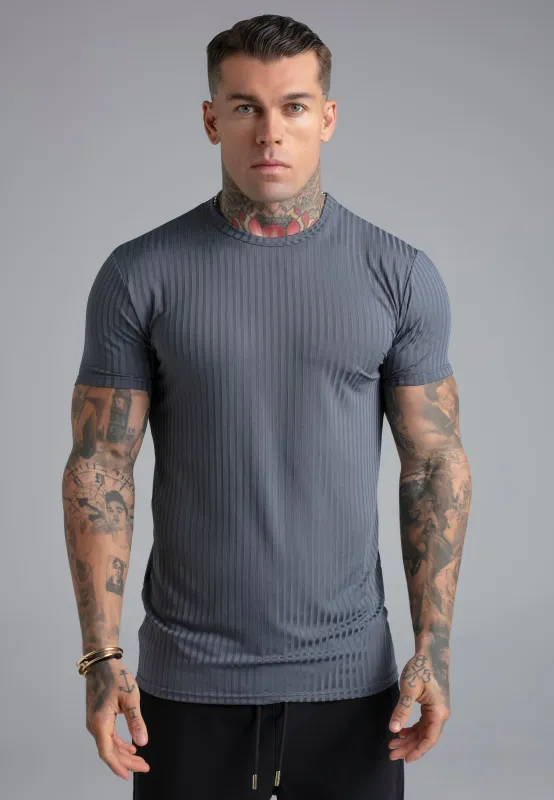 Blue Muscle Fit T-Shirt made by Siksilk