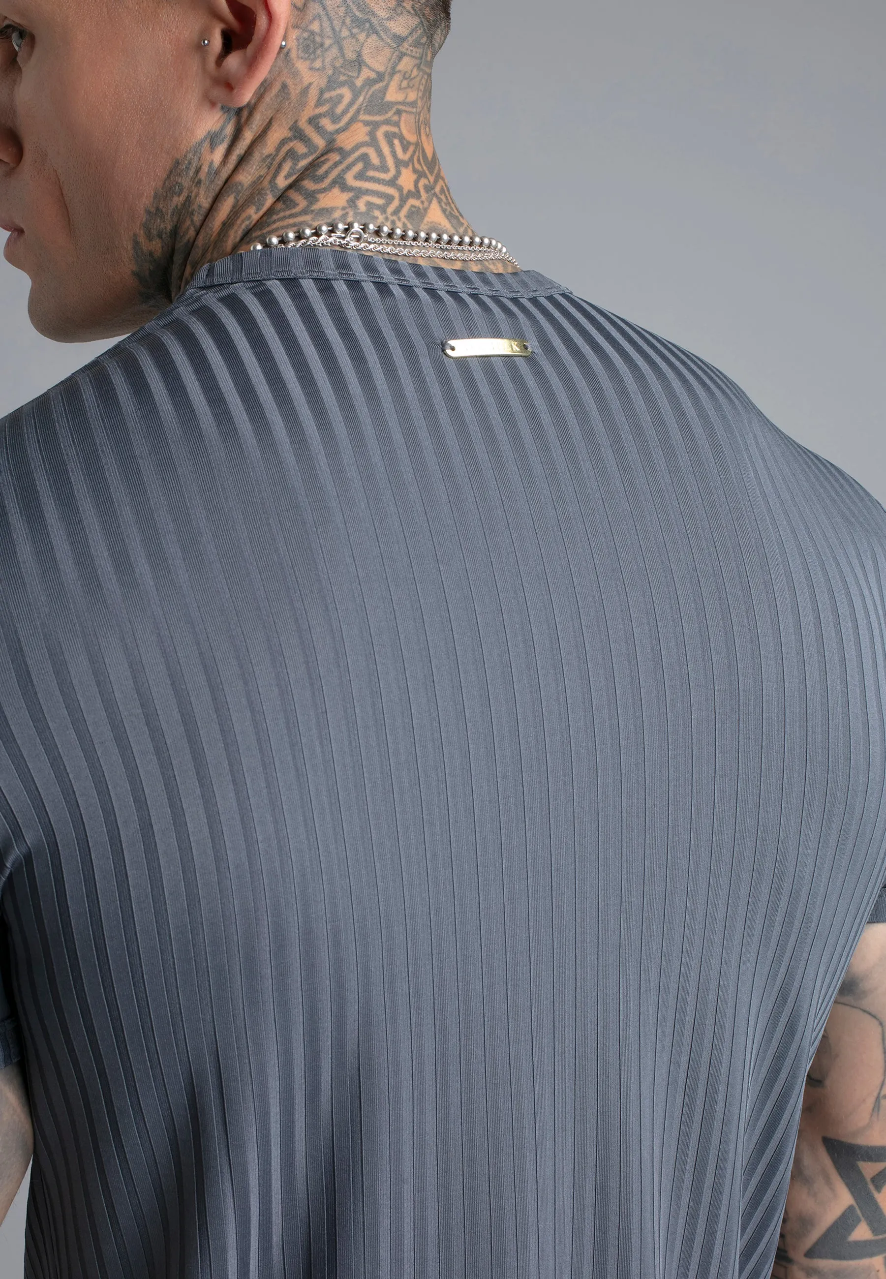 Blue Muscle Fit T-Shirt sold by Siksilk product image thumbnail 2