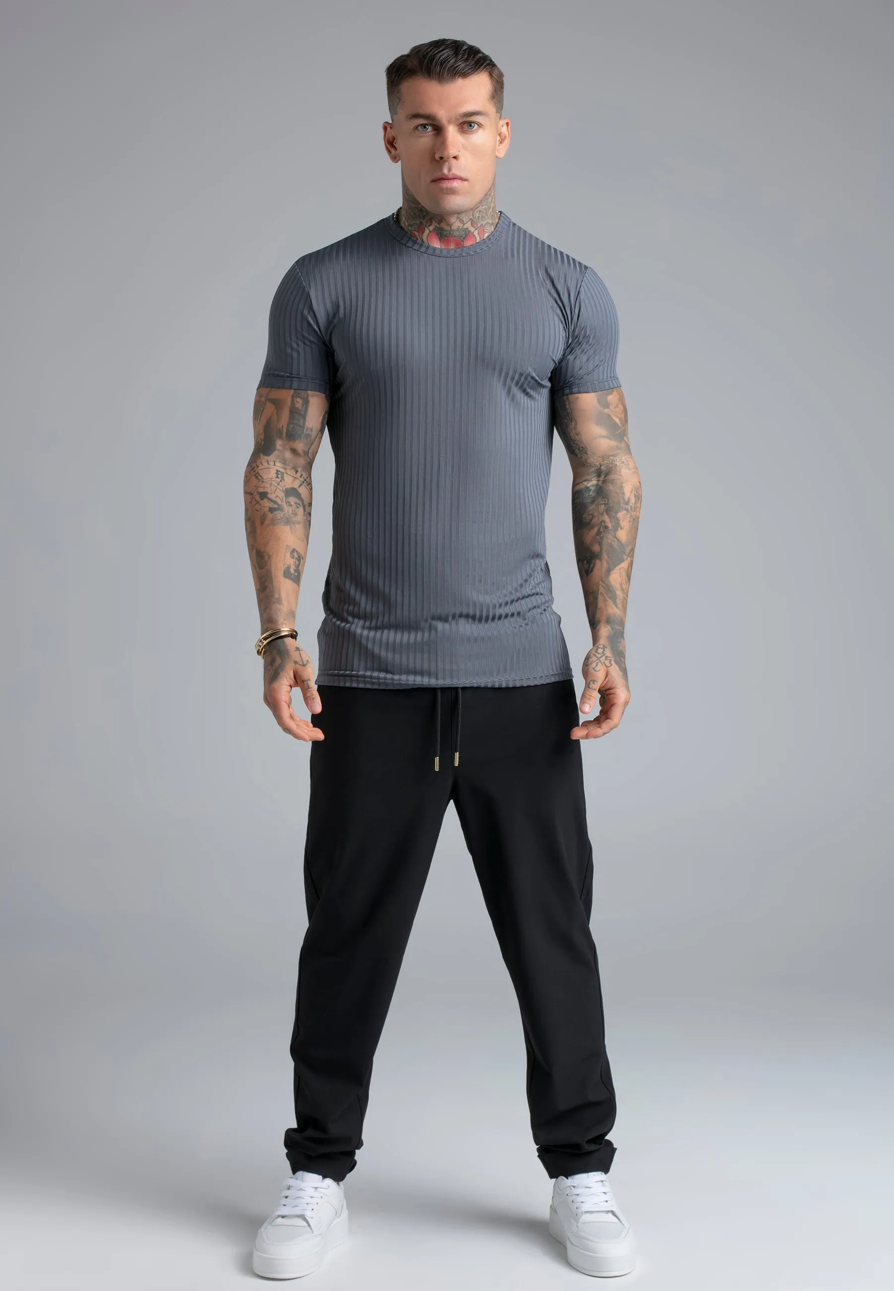 Blue Muscle Fit T-Shirt sold by Siksilk product image thumbnail 3