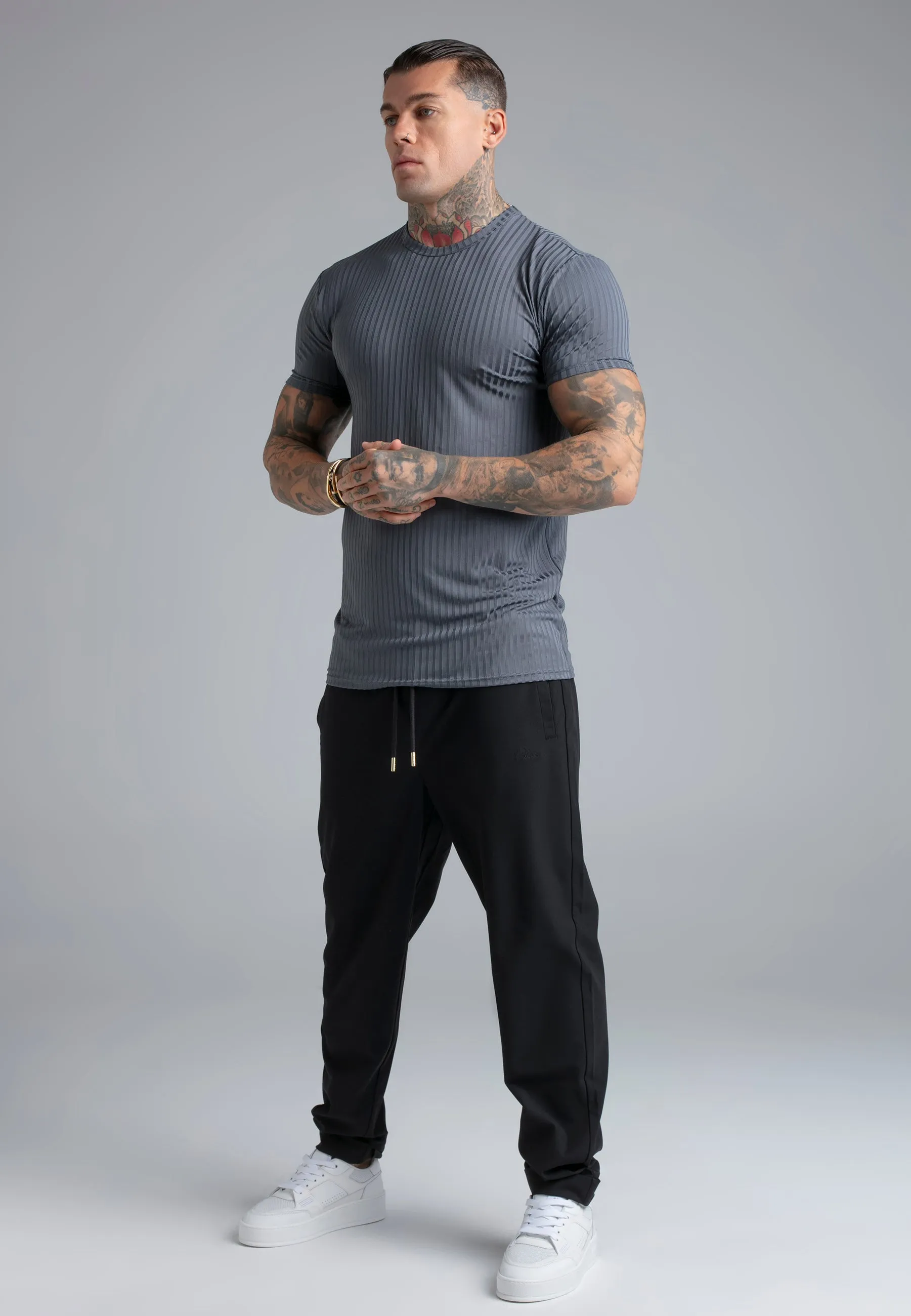 Blue Muscle Fit T-Shirt sold by Siksilk product image thumbnail 4