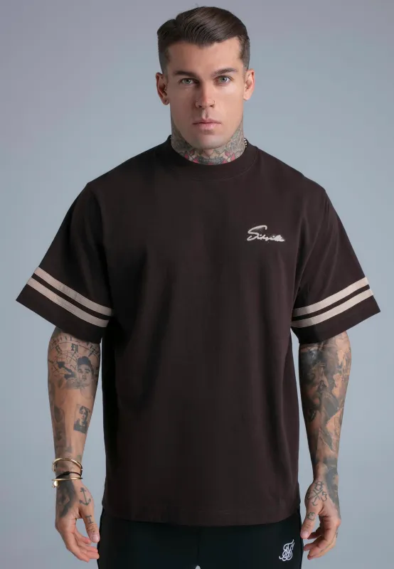 Brown Script T-Shirt made by Siksilk