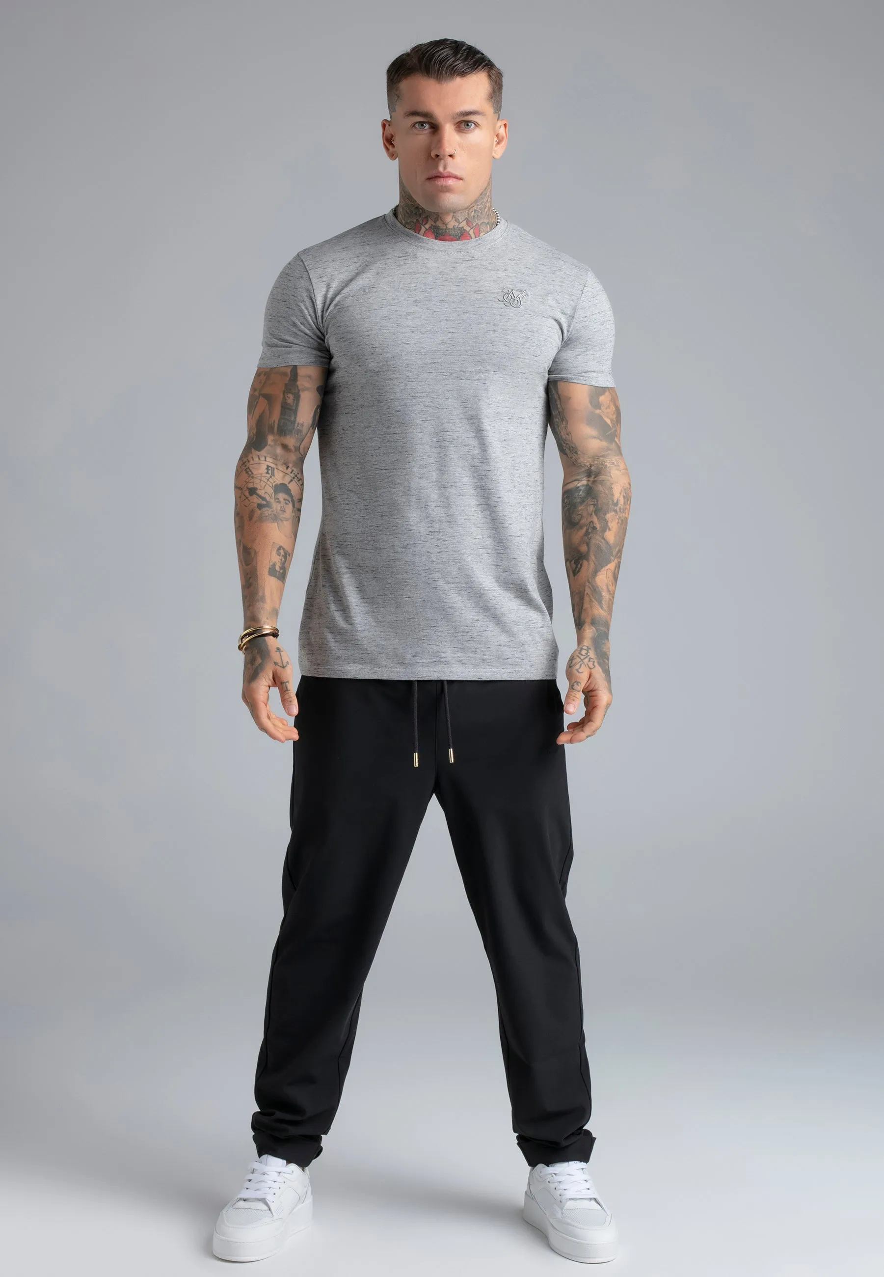 Grey Marl T-Shirt sold by Siksilk product image thumbnail 3