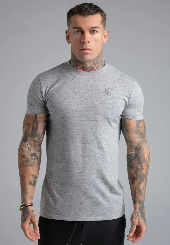Grey Marl T-Shirt made by Siksilk