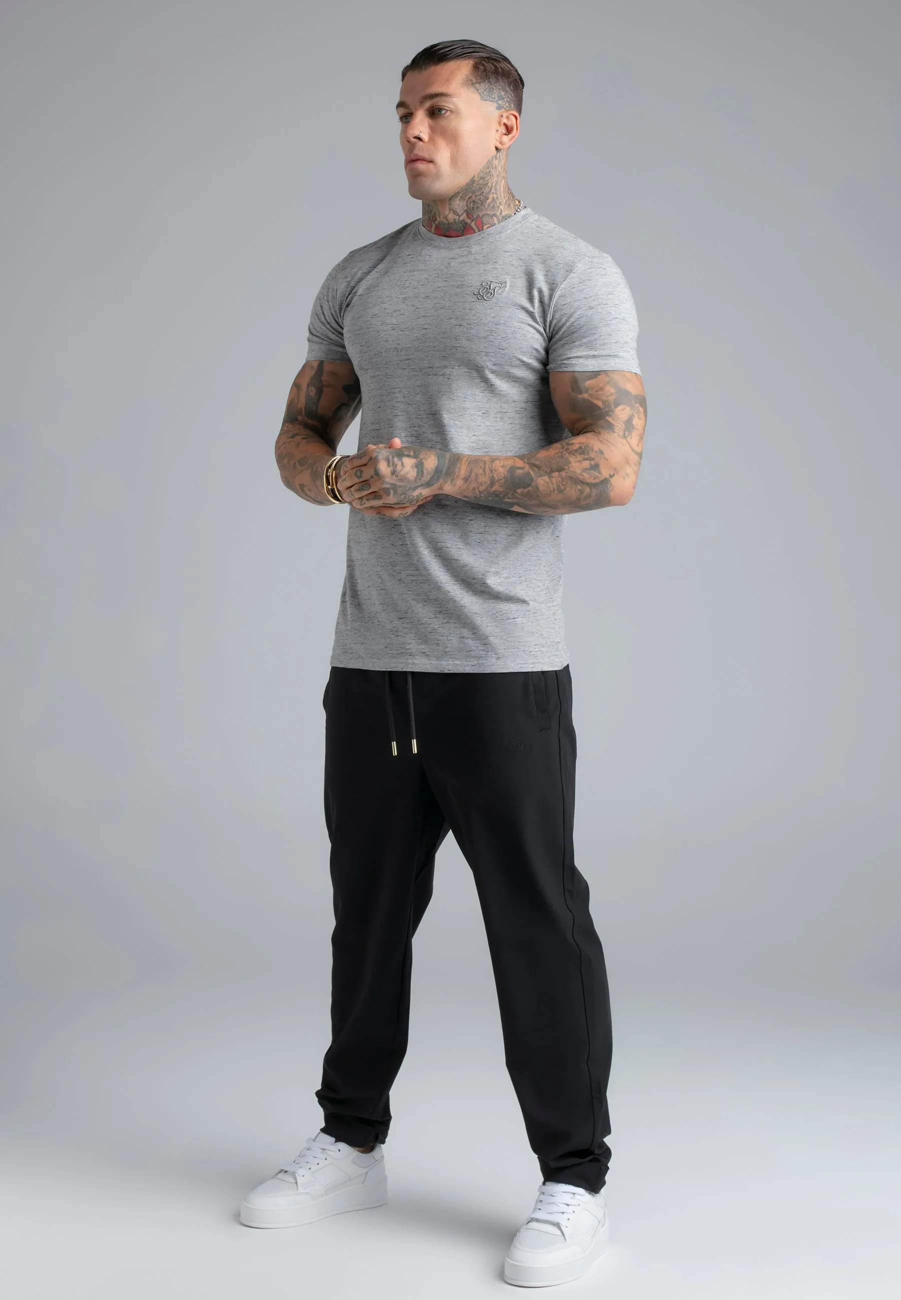 Grey Marl T-Shirt sold by Siksilk product image thumbnail 4