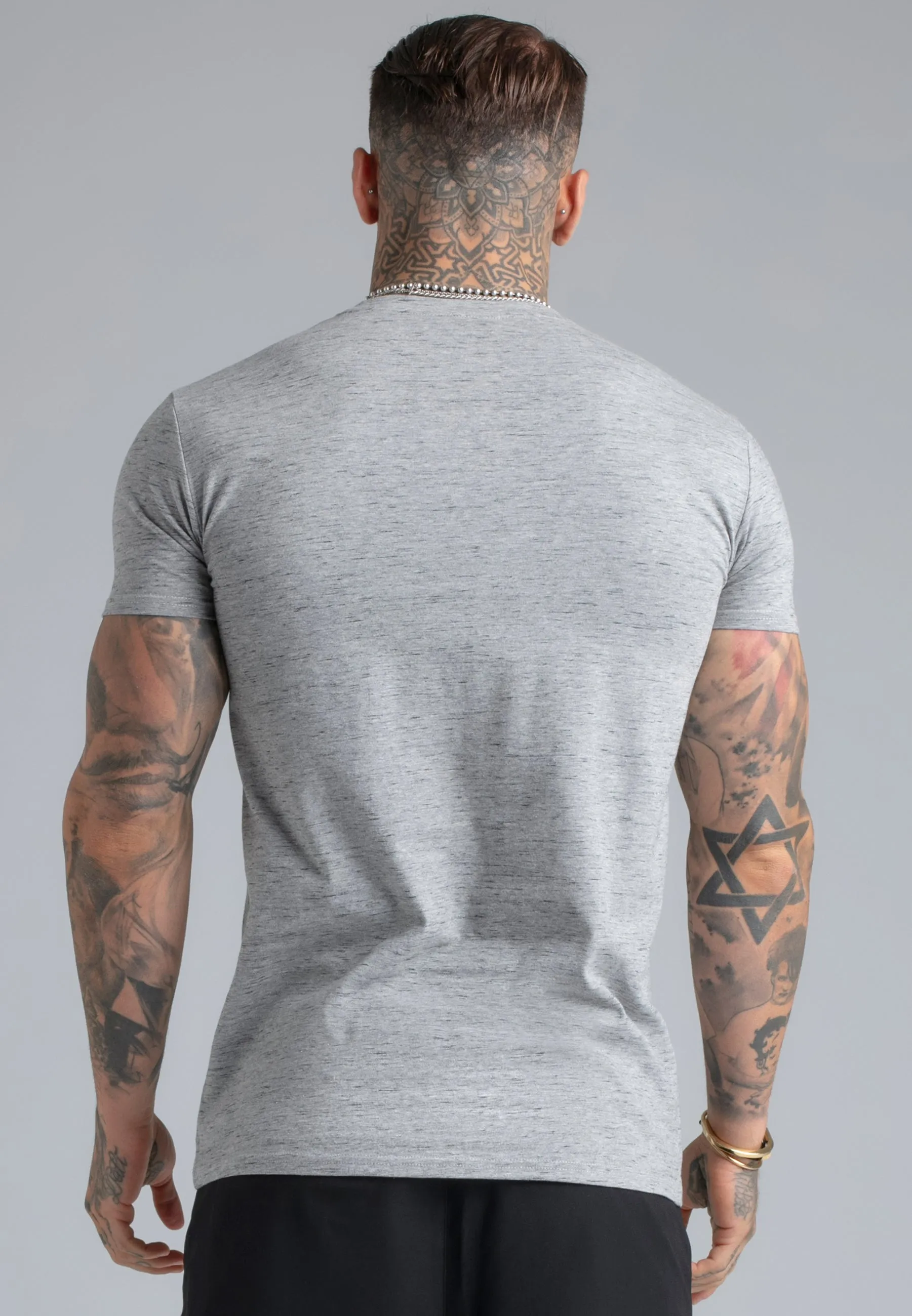 Grey Marl T-Shirt sold by Siksilk product image thumbnail 5