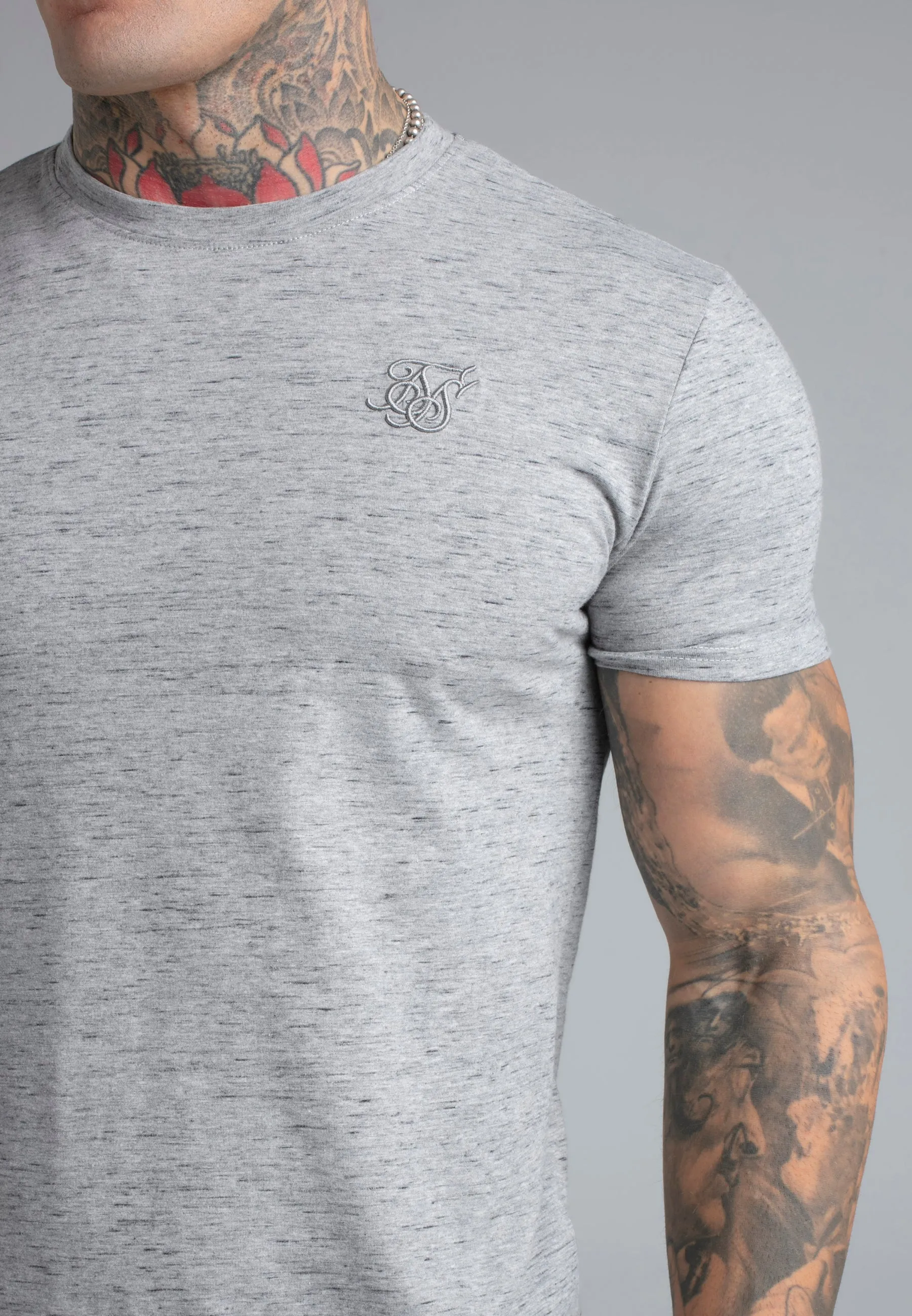 Grey Marl T-Shirt sold by Siksilk product image thumbnail 2