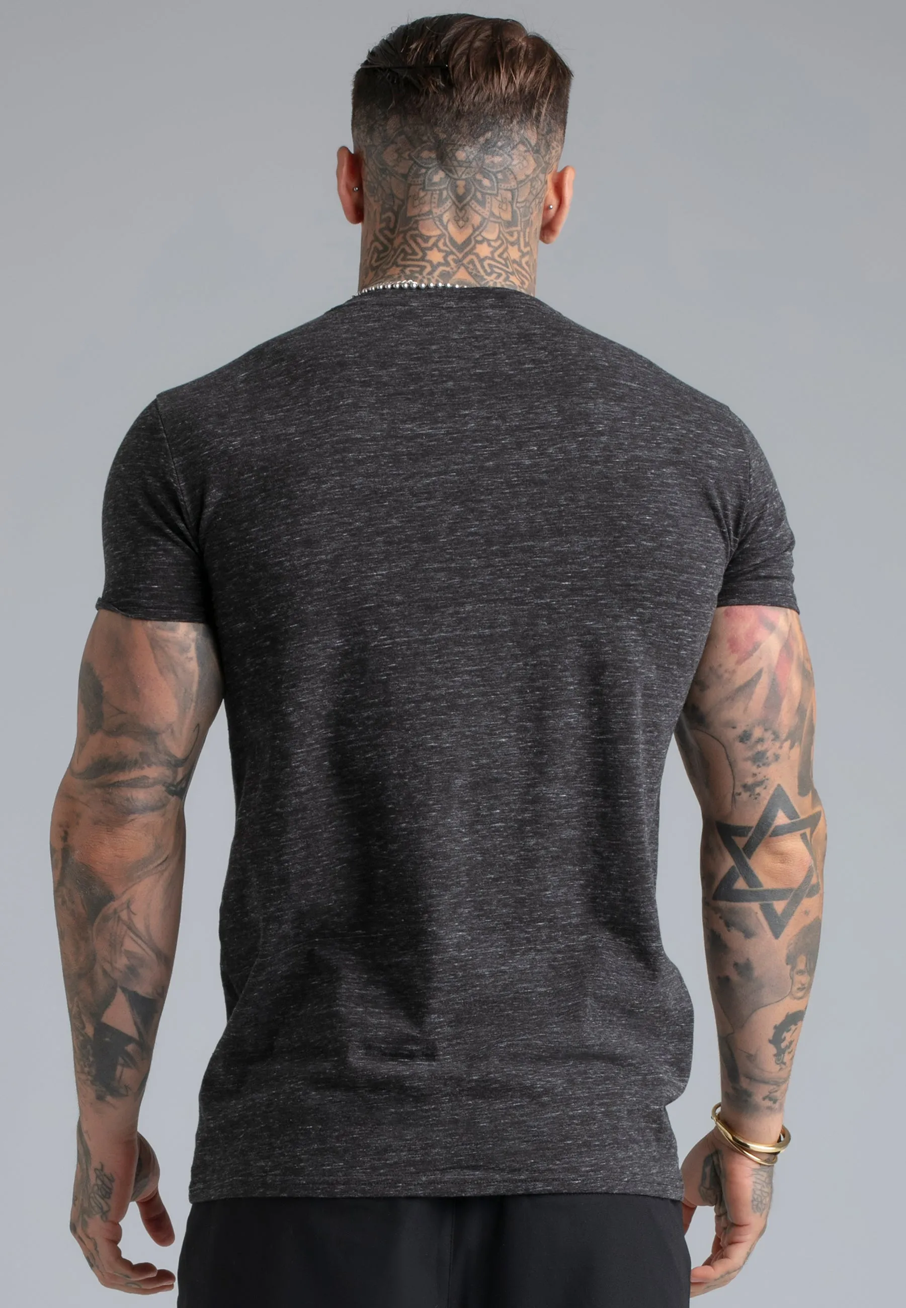 Black Marl T-Shirt sold by Siksilk product image thumbnail 5