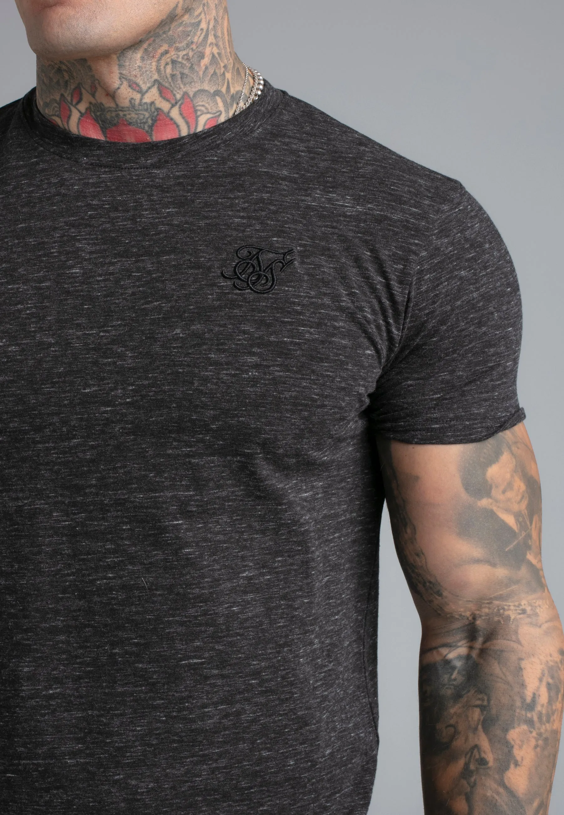 Black Marl T-Shirt sold by Siksilk product image thumbnail 2