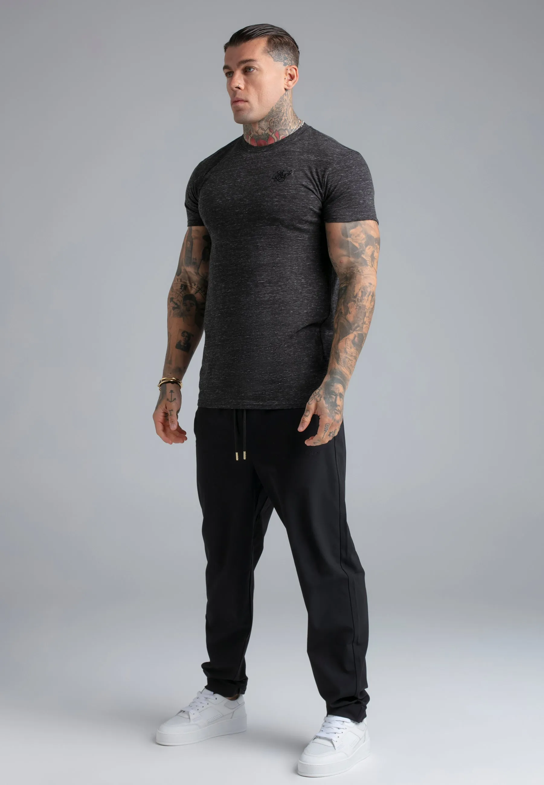 Black Marl T-Shirt sold by Siksilk product image thumbnail 4
