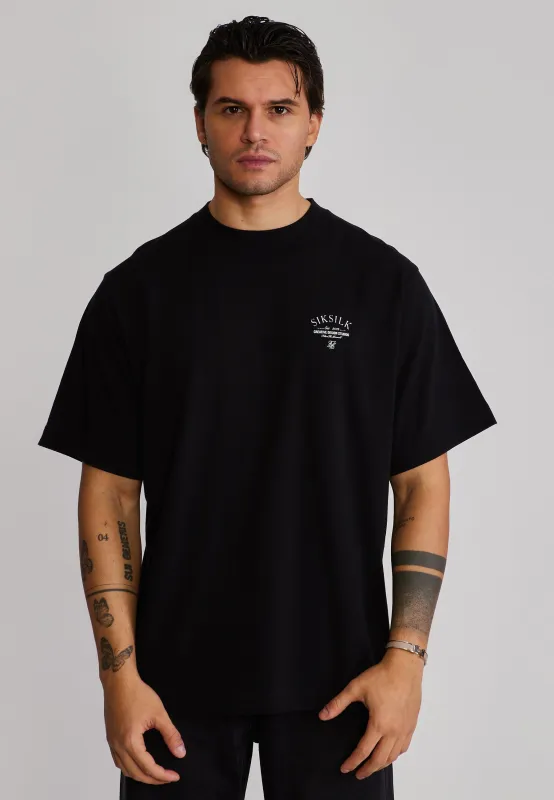Black Graphic T-Shirt made by Siksilk