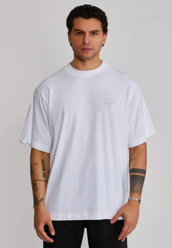 White Graphic T-Shirt made by Siksilk