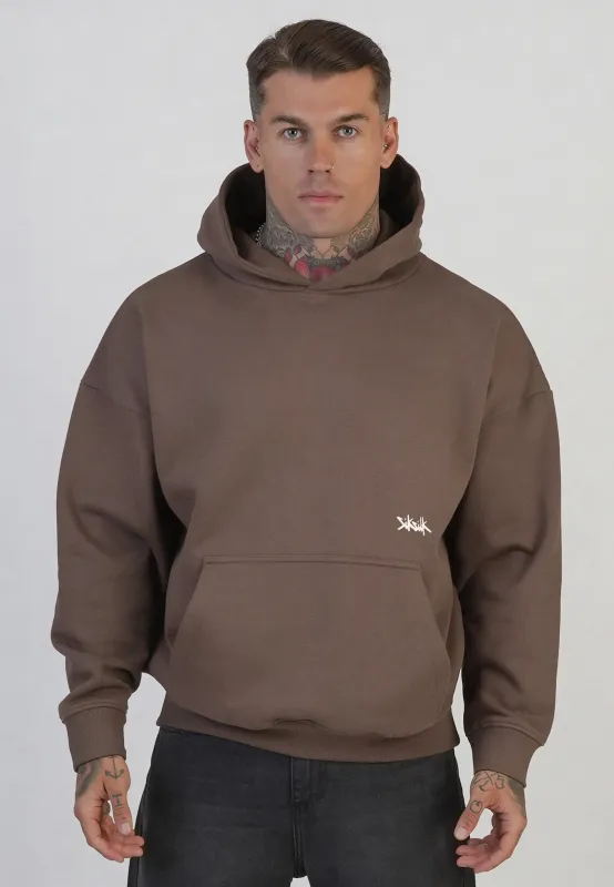 Brown Graphic Hoodie made by Siksilk