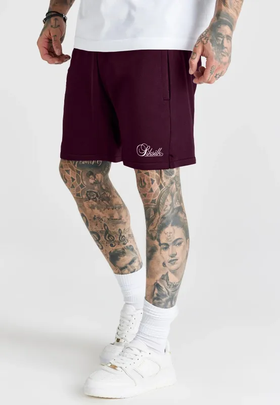 Burgundy Essentials Shorts made by Siksilk