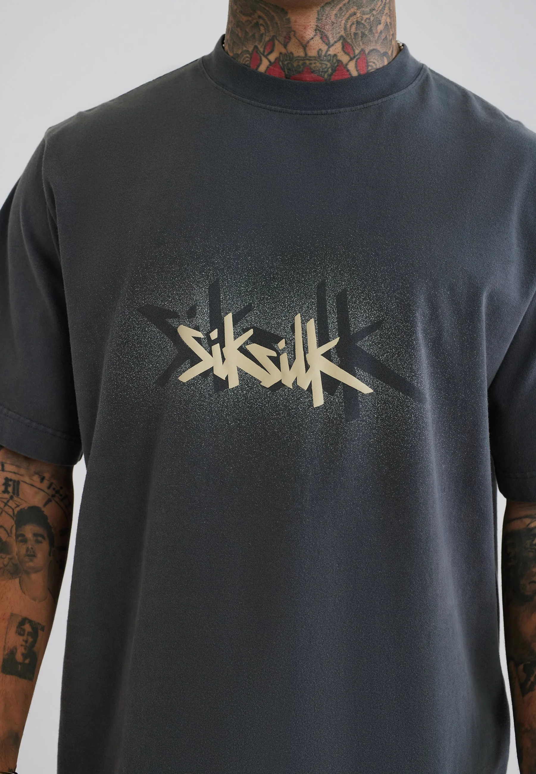 Grey Graphic T-Shirt sold by Siksilk product image thumbnail 2