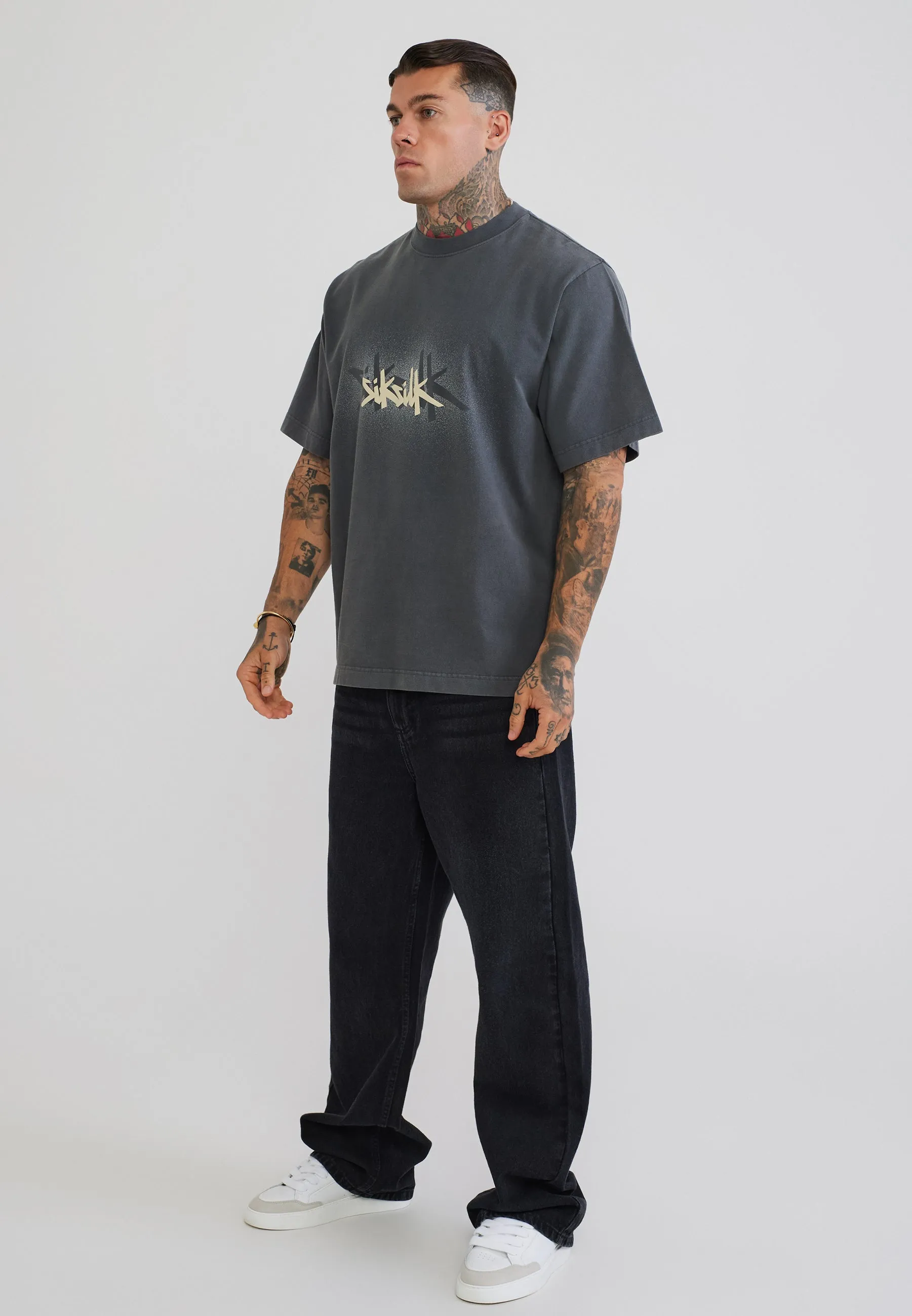 Grey Graphic T-Shirt sold by Siksilk product image thumbnail 4