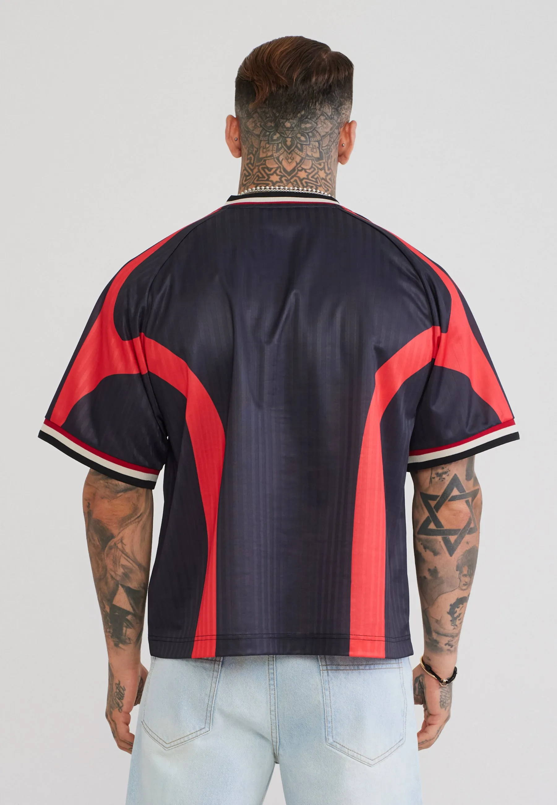 Black and Red Football T-Shirt sold by Siksilk product image thumbnail 5