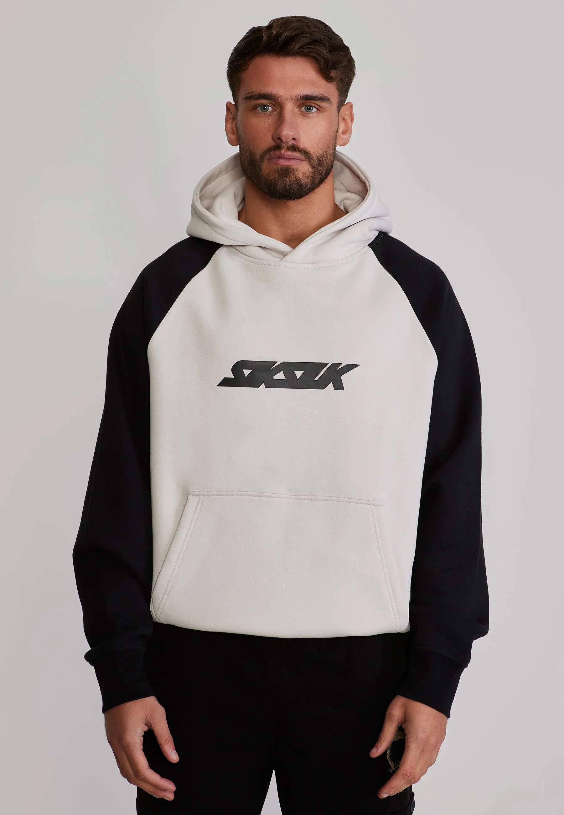 Stone and Black Graphic Hoodie sold by Siksilk