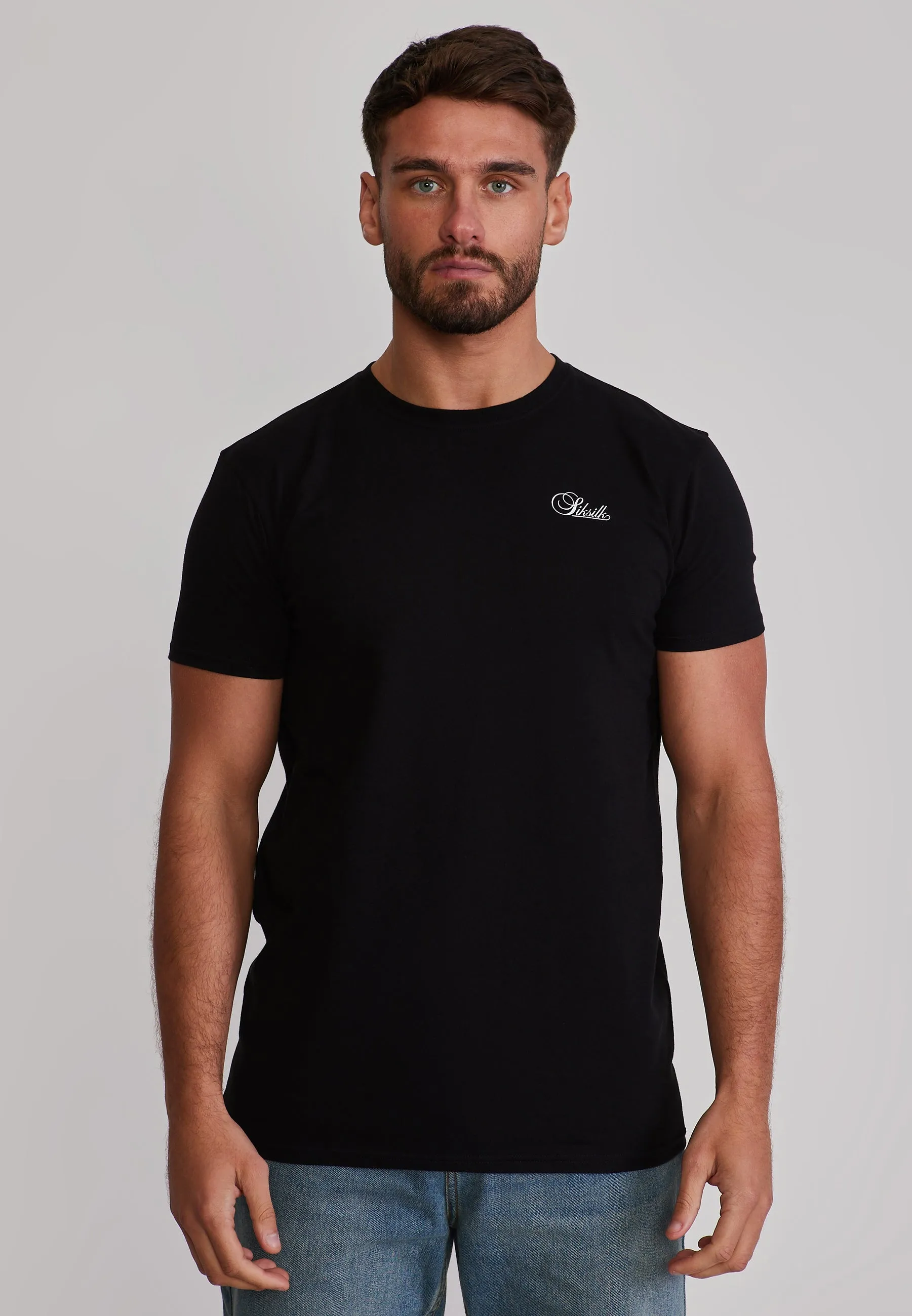 Black and White and Grey Pack of 3 Muscle Fit T-Shirts sold by Siksilk product image thumbnail 2