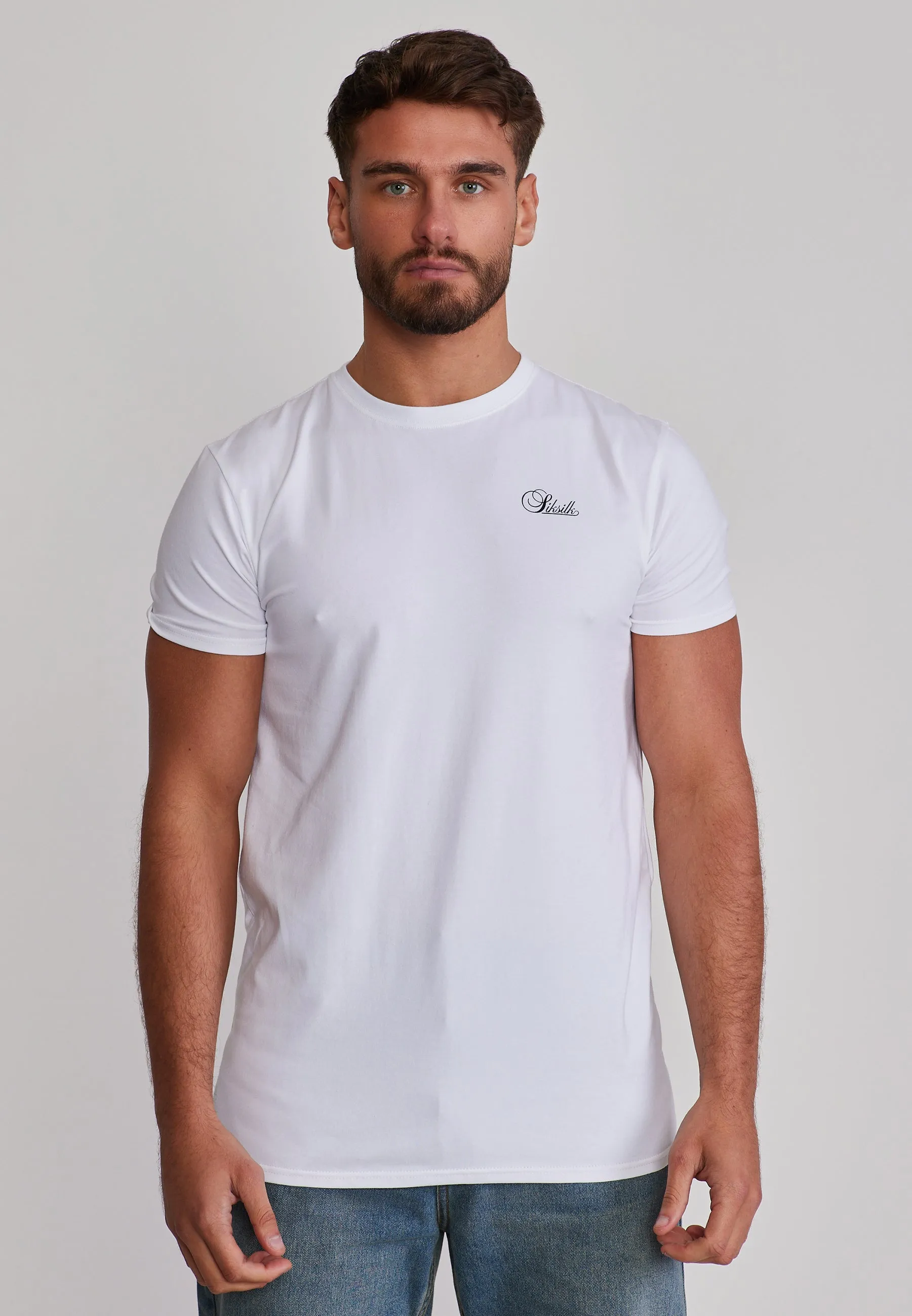 Black and White and Grey Pack of 3 Muscle Fit T-Shirts sold by Siksilk product image thumbnail 3