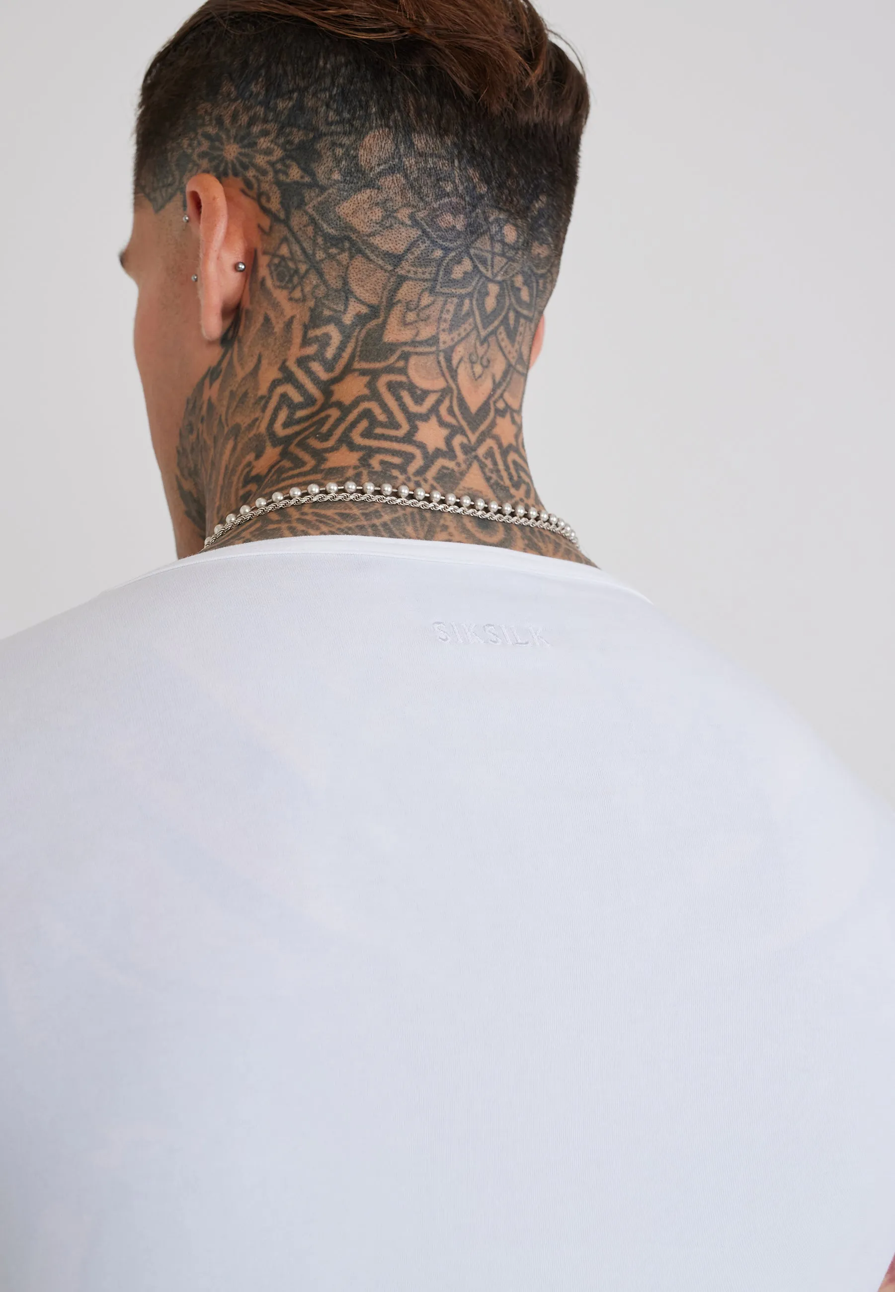 White Scoop Neck T-Shirt sold by Siksilk product image thumbnail 2