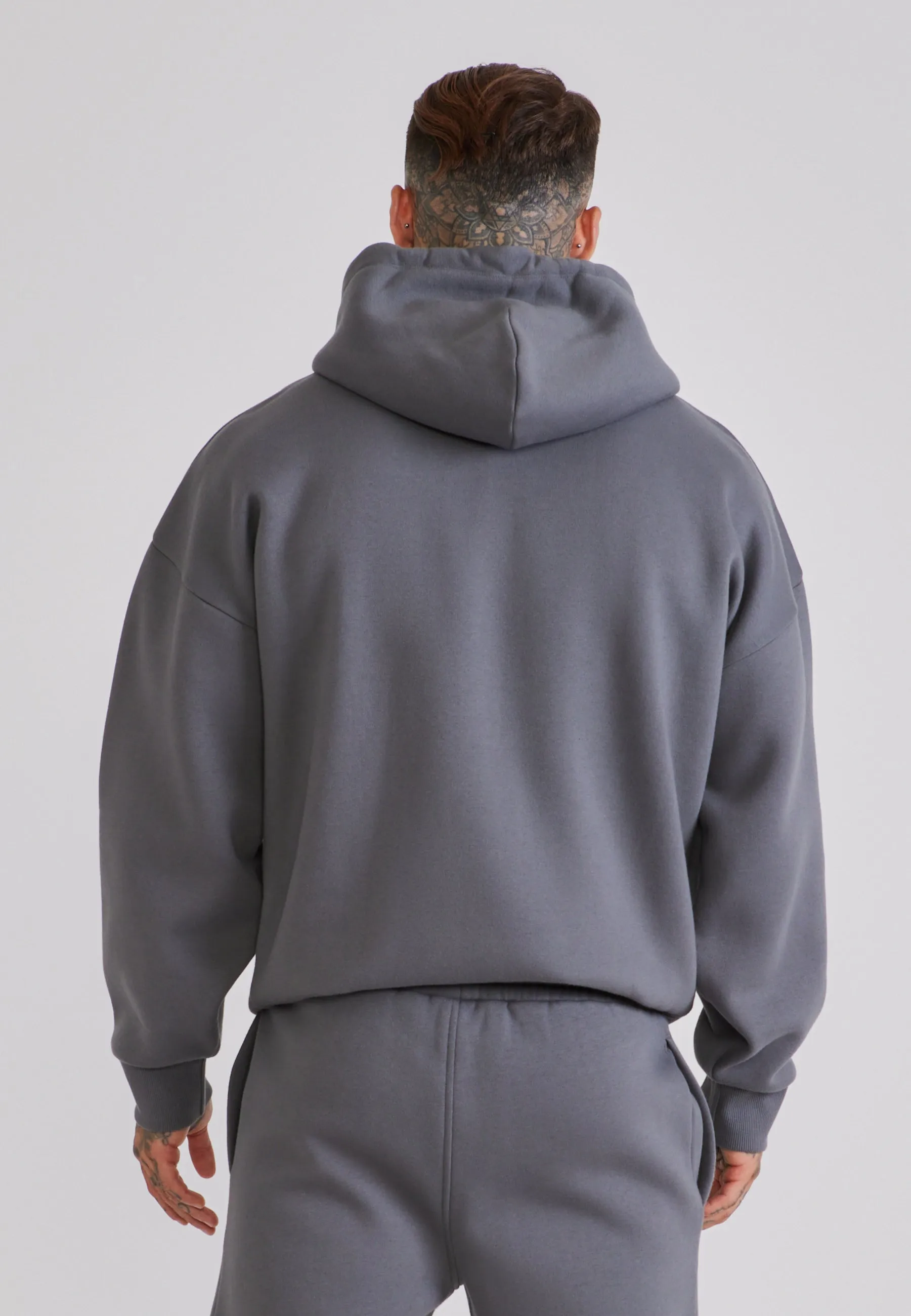 Grey Essentials Full Zip Hoodie sold by Siksilk product image thumbnail 5