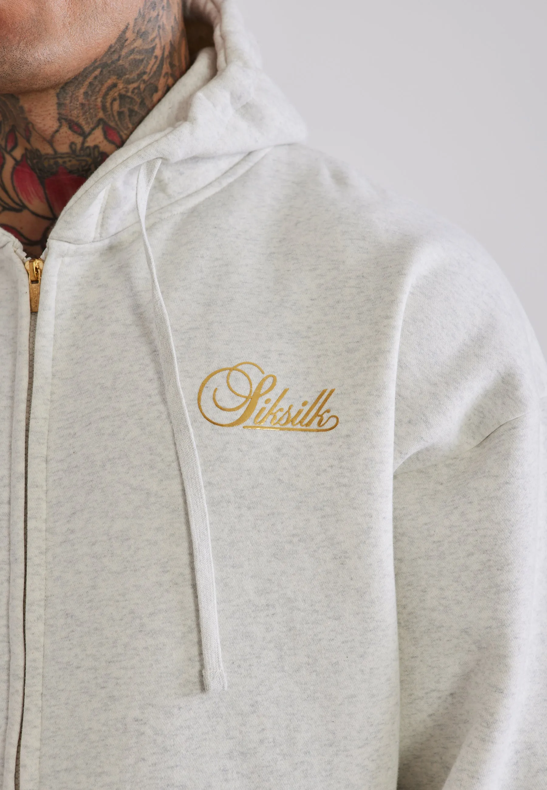 Snow Marl Essentials Full Zip Hoodie sold by Siksilk product image thumbnail 2