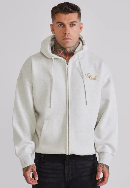 Snow Marl Essentials Full Zip Hoodie made by Siksilk