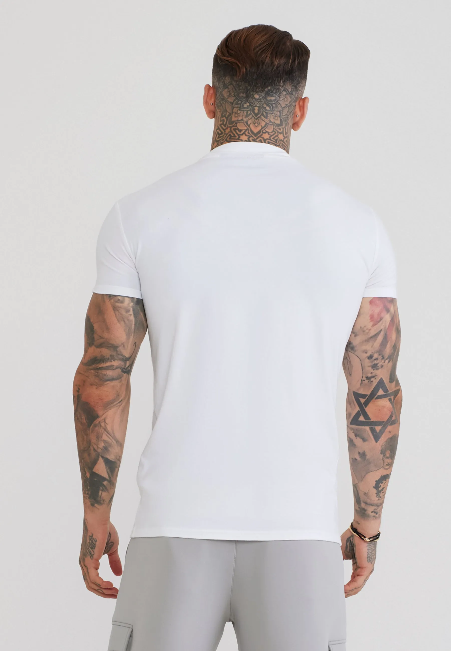 White Muscle Fit T-Shirt sold by Siksilk product image thumbnail 5