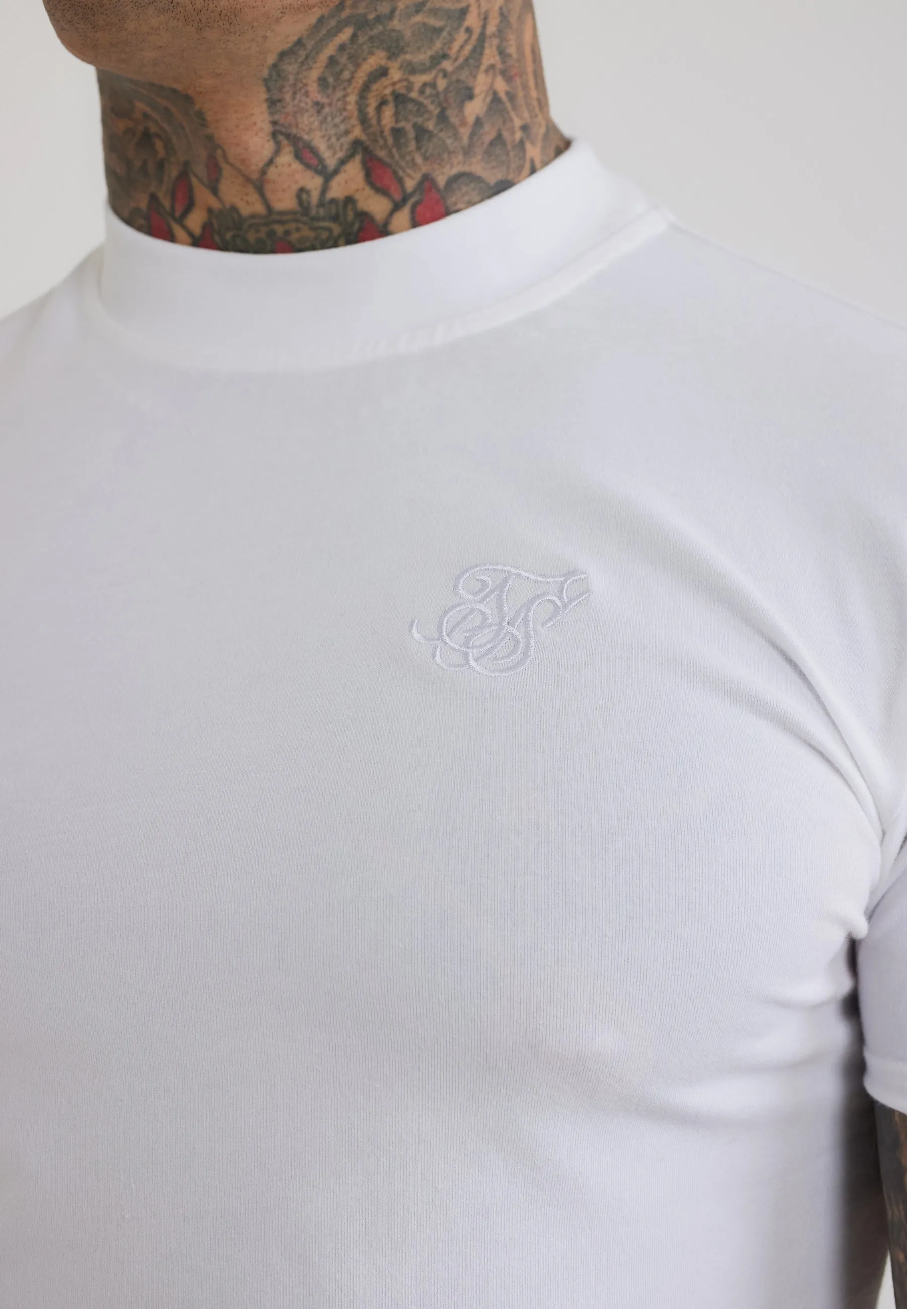White Muscle Fit T-Shirt sold by Siksilk product image thumbnail 2