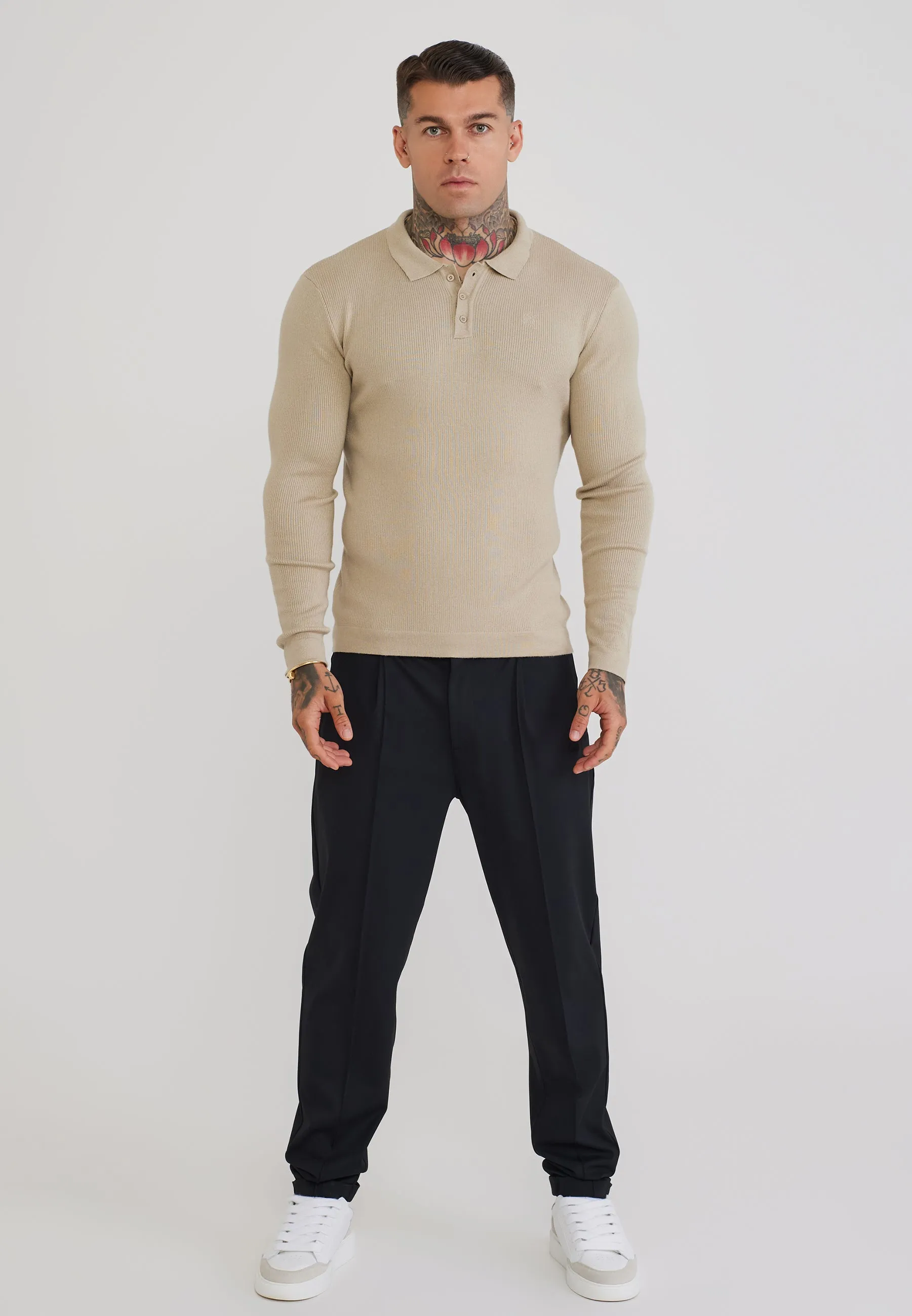 Stone LS Knitted Polo T-Shirt sold by Siksilk product image thumbnail 3