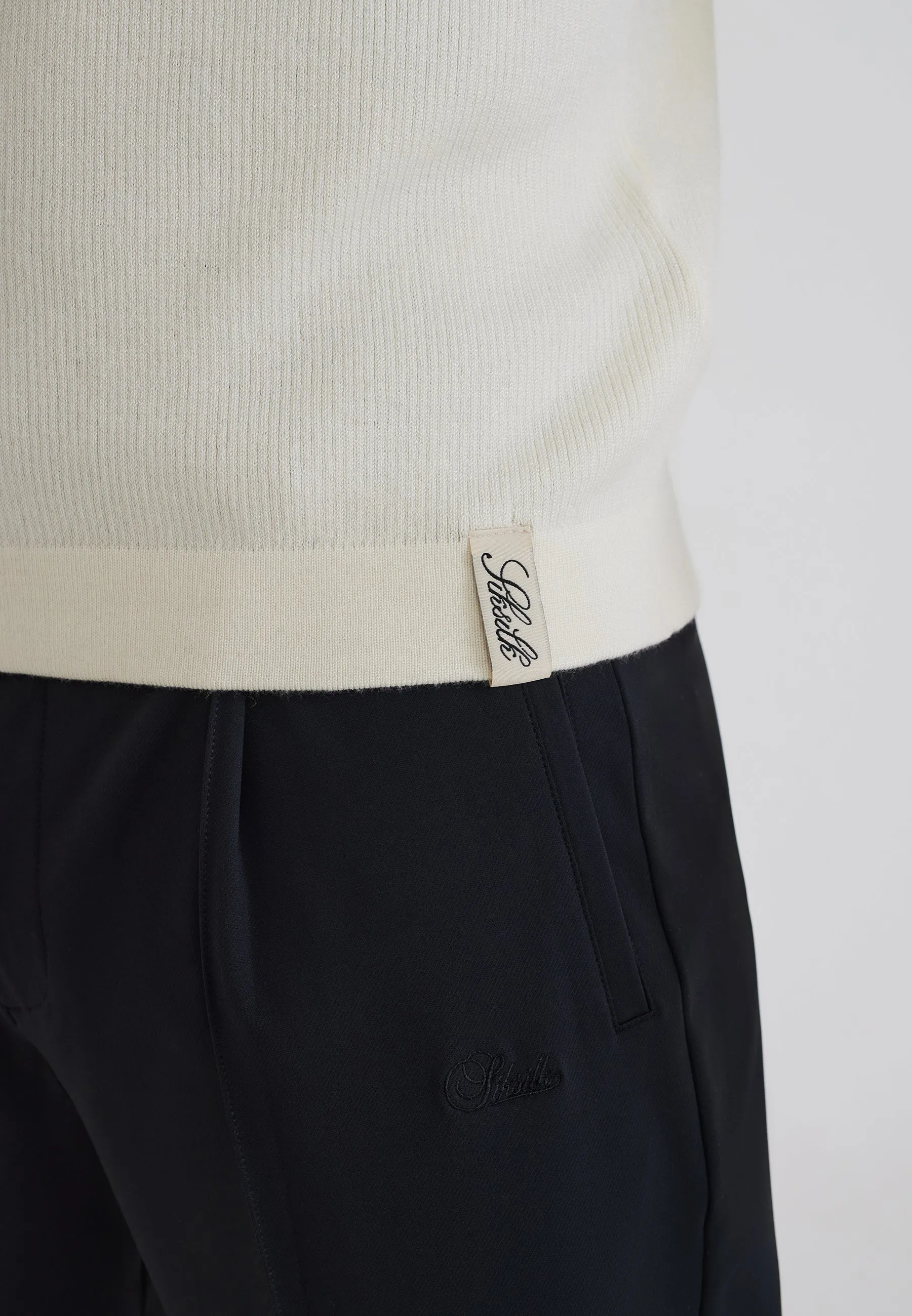 Ecru Knitted T-Shirt sold by Siksilk product image thumbnail 2