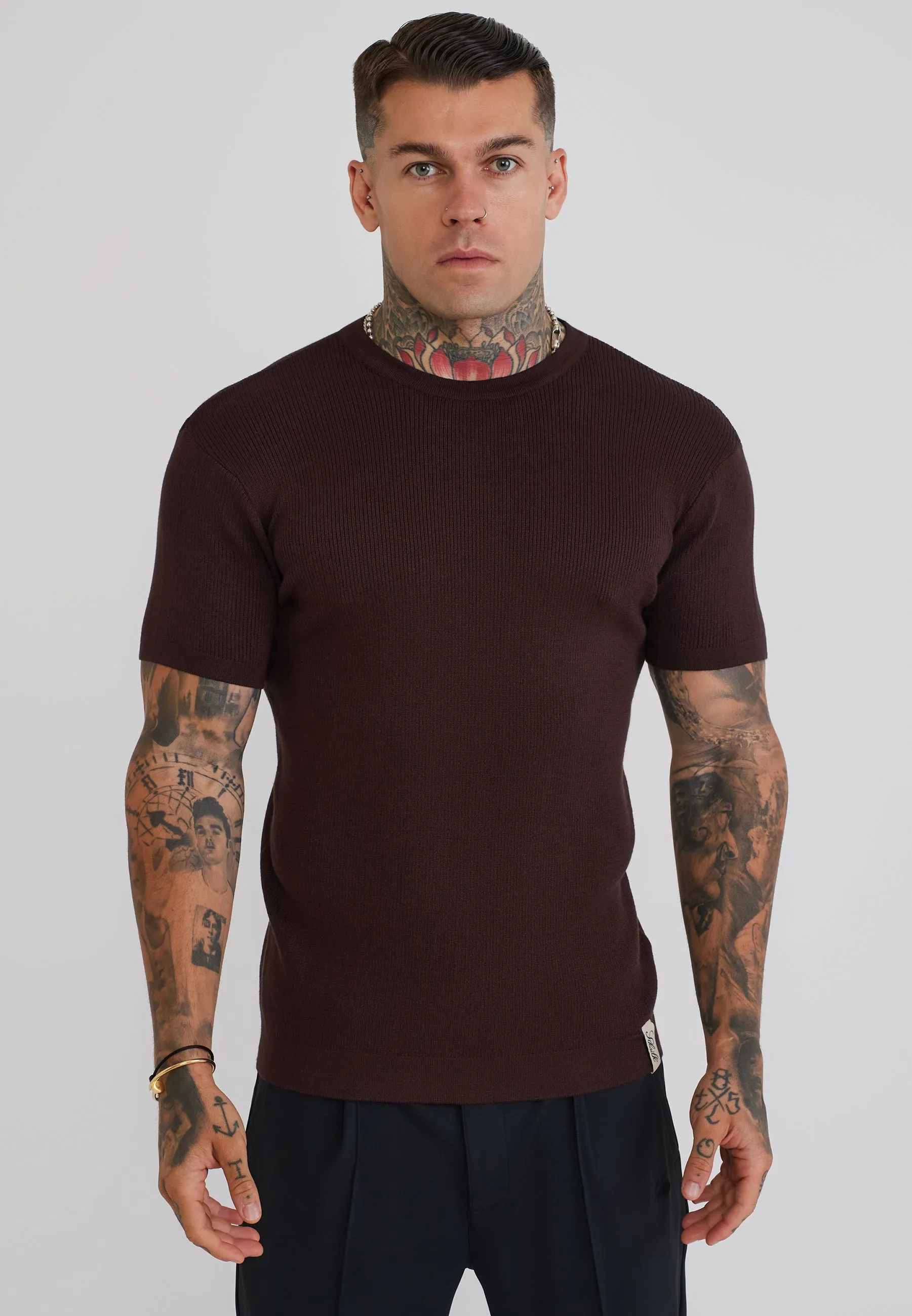 Brown Knitted T-Shirt sold by Siksilk