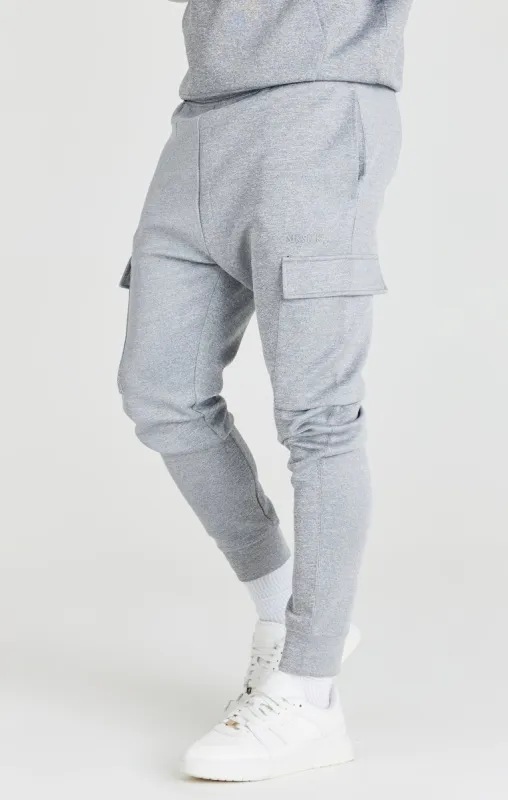 Grey Exhibit Cuffed Cargo Pant sold by Siksilk