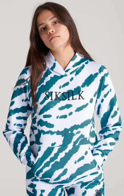 Girls White Tie Dye Hoodie sold by Siksilk