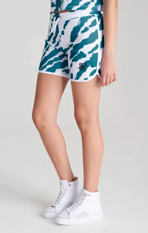 Girls White Tie Dye Short sold by Siksilk