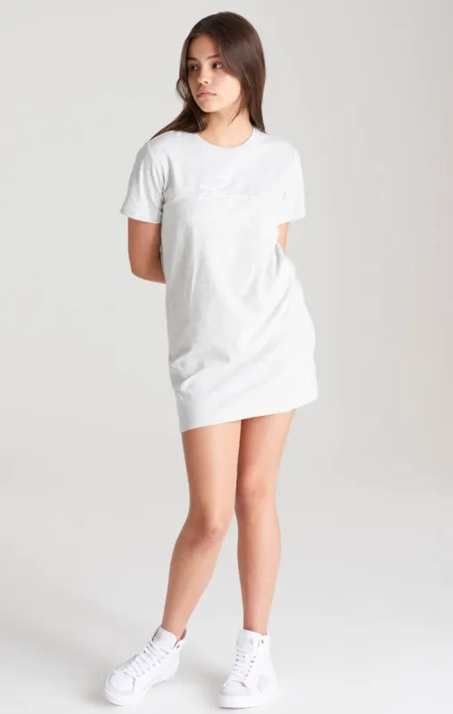 Girls Grey Marl Signature T-Shirt Dress sold by Siksilk