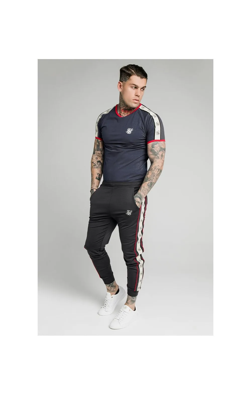 SikSilk S/S Premium Ringer Gym Tee - Navy sold by Siksilk product image thumbnail 5