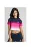SikSilk Fade Tape Crop Tee - Navy,Pink & White sold by Siksilk