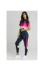 SikSilk Fade Tape Crop Tee - Navy,Pink & White sold by Siksilk