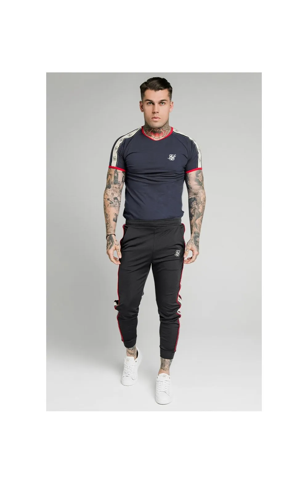 SikSilk S/S Premium Ringer Gym Tee - Navy sold by Siksilk product image thumbnail 4